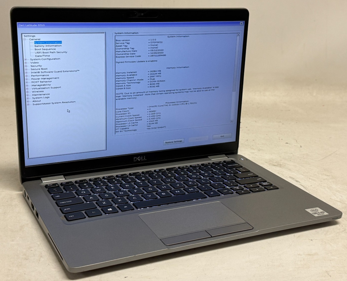 Dell Latitude 5310 13.3″ (i5-10310u – 16GB RAM – 256GB SSD – Win11Home)