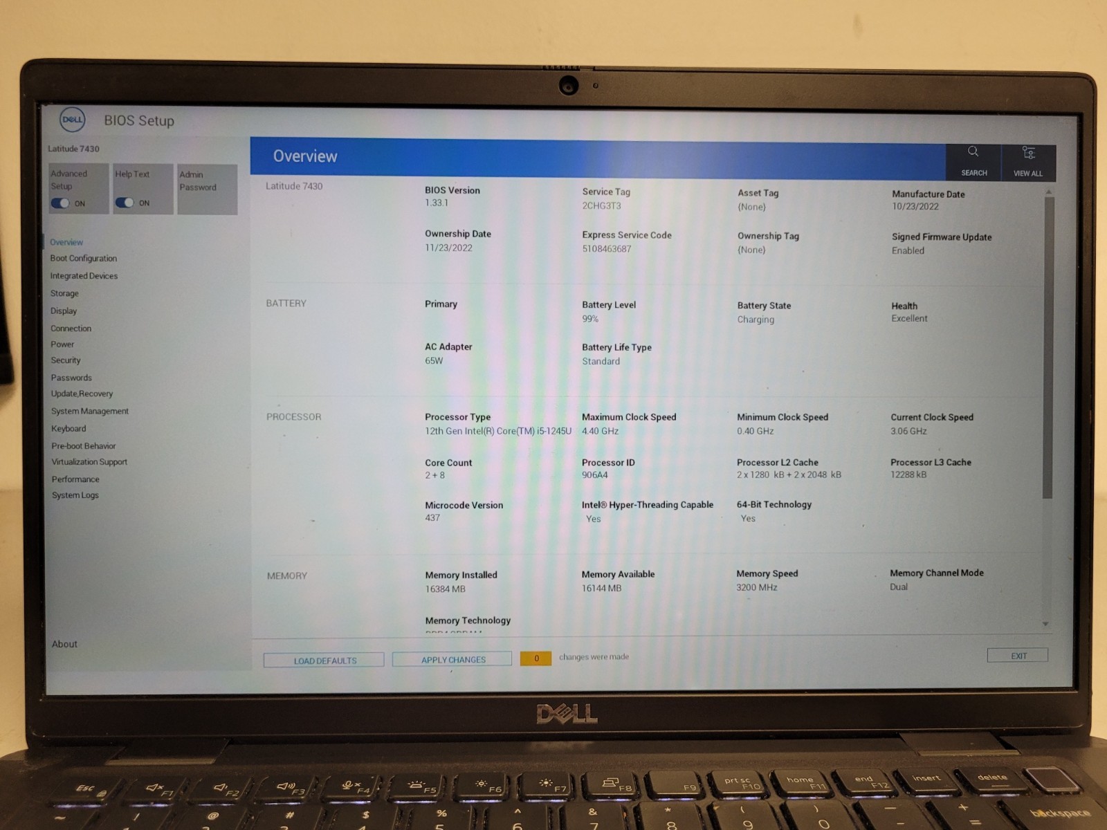 Dell latitude 7430 14″ i5-1245u 1.6ghz 16gb onboard ram no ssd used READ 2CHG3T3