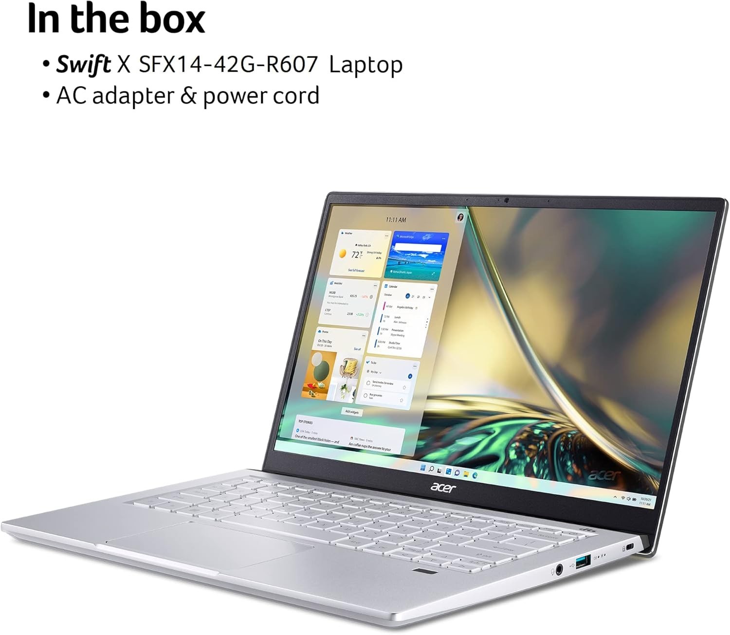 Acer Swift X SFX14-42G-R607 Creator Laptop | 14″ Full HD 100% sRGB | AMD Ryzen 7