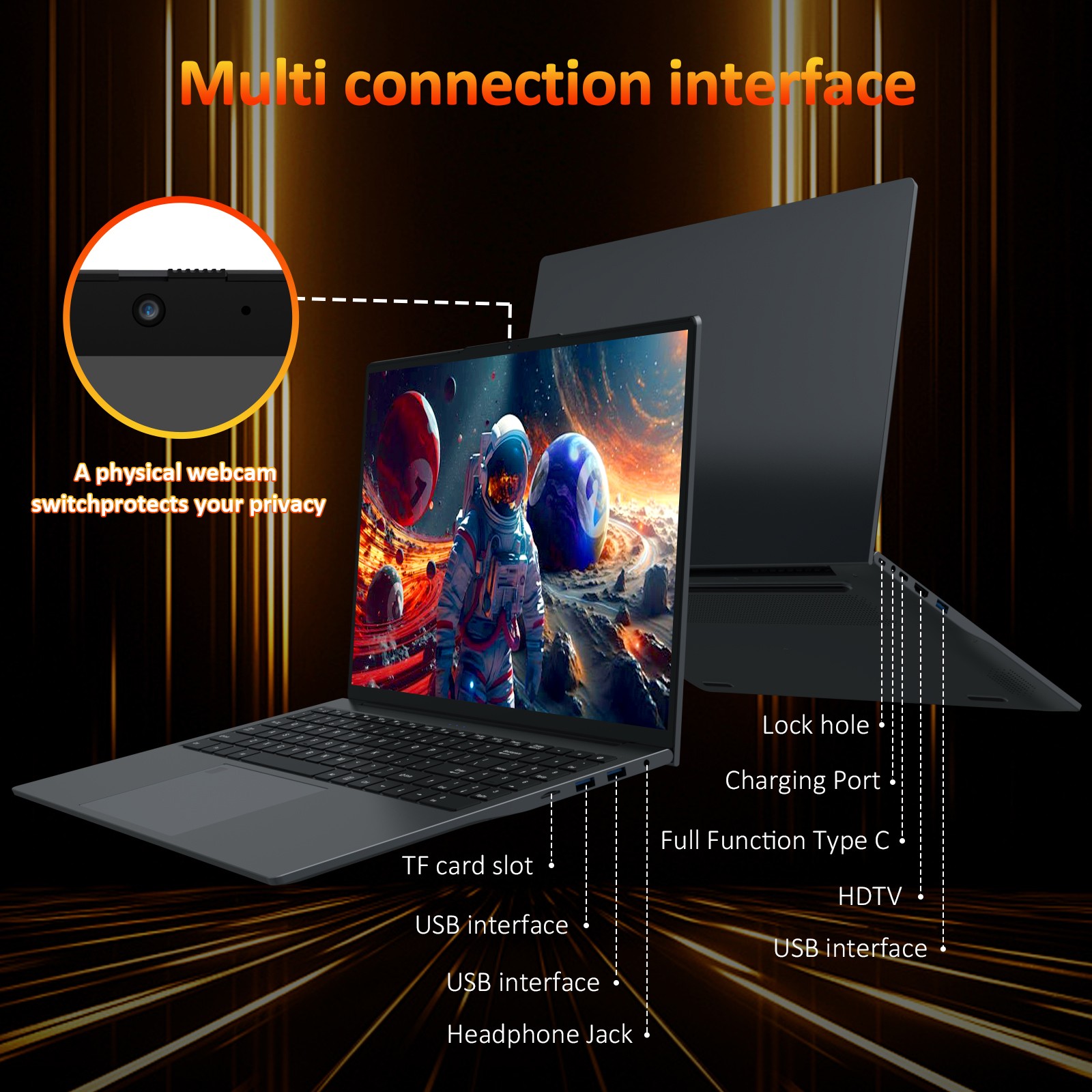 Auusda 16″ Laptop 3250U 16GB+512GB Large Storage Numeric Keypad for Study Work