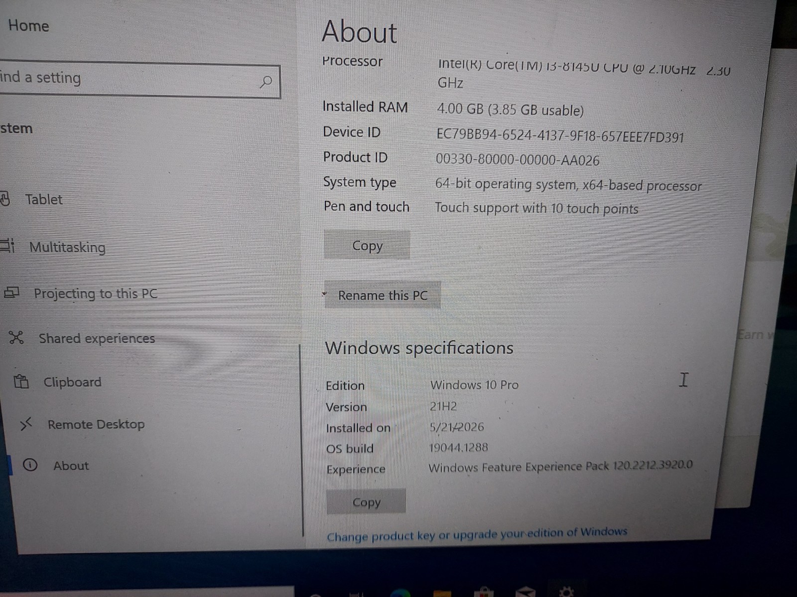 Dell Latitude Touchscreen 3310 13.3″ i5 4GB RAM 256GB SSD Windows HDMI Black