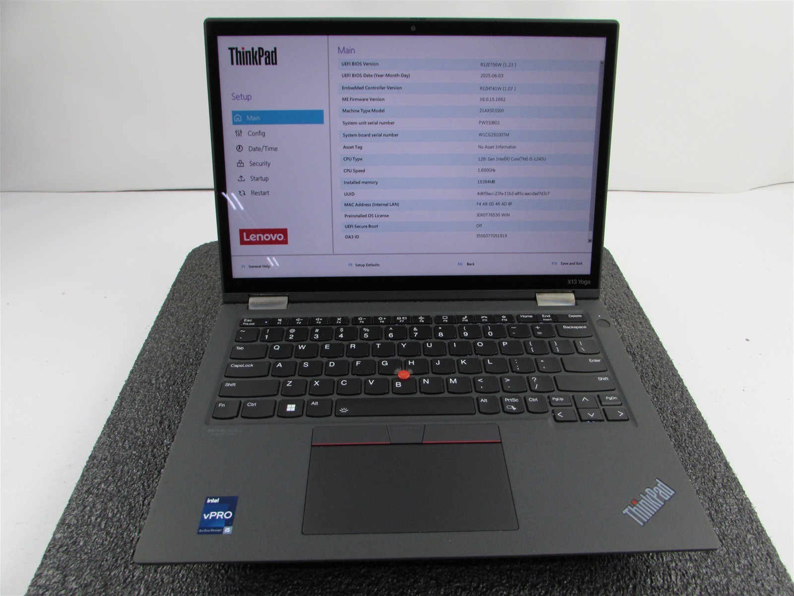 LENOVO THINKPAD X13 YOGA (Gen 3) 13.3″ 2-in-1 I5-1245U 256GB SSD 16GB RAM WIN 11