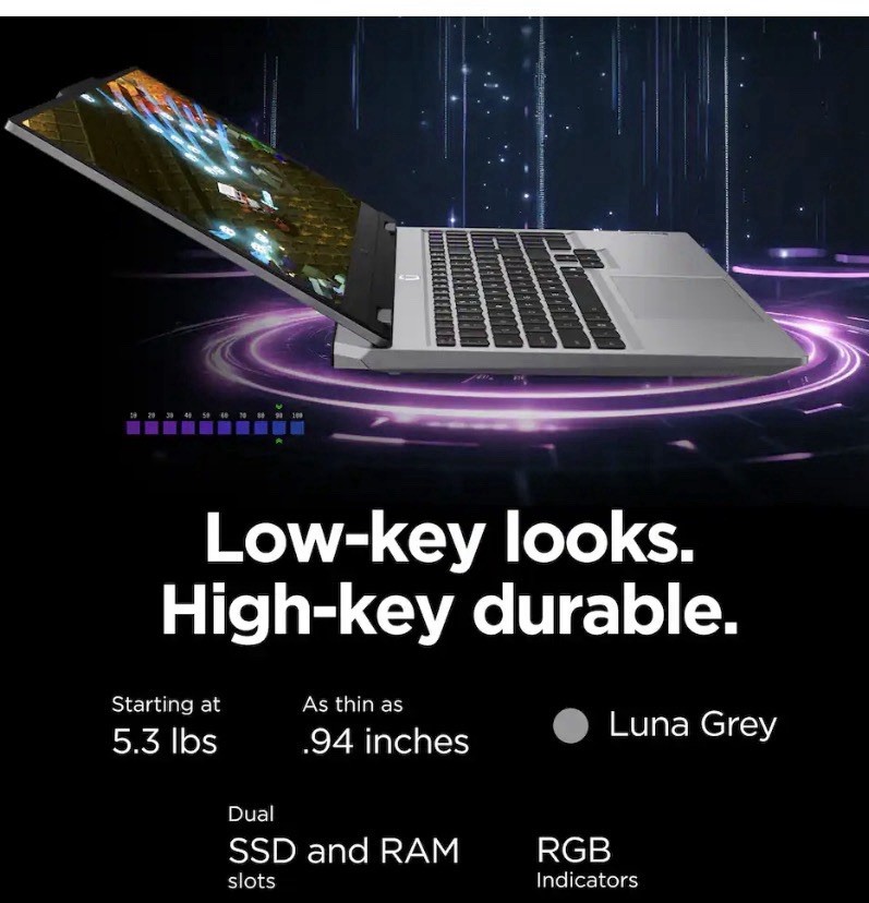 Lenovo LOQ 15.6″ FHD Gaming Laptop RTX 4050 16GB 512GB SSD Win Luna Grey