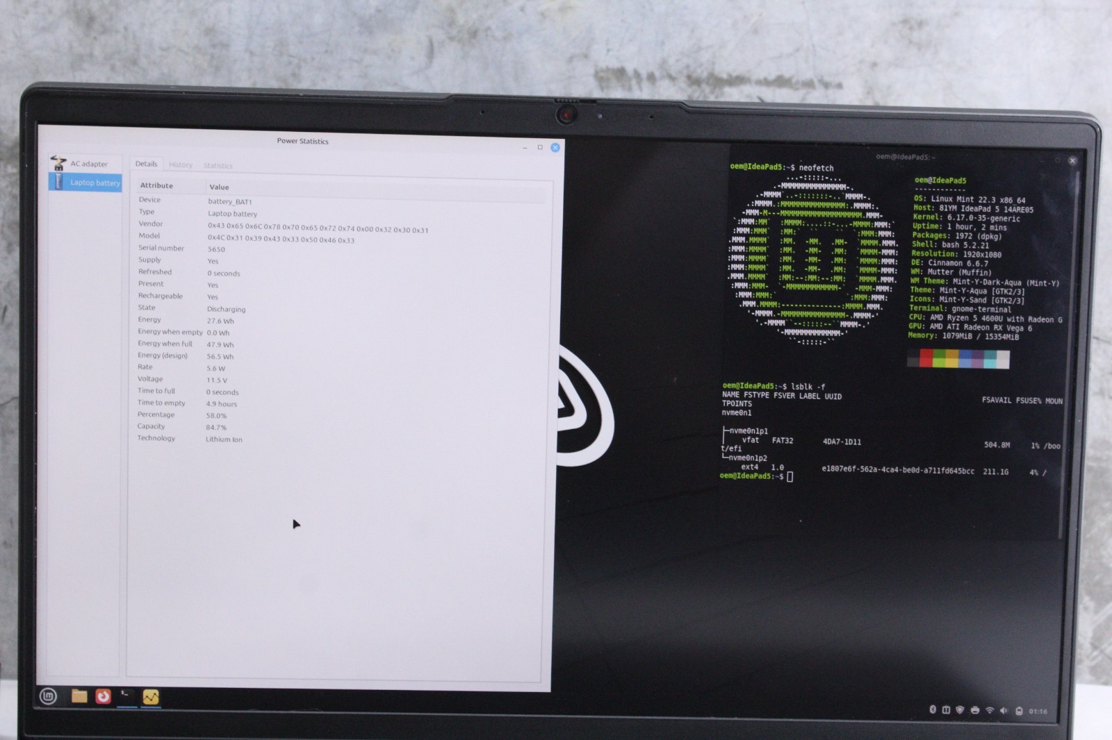 Lenovo IdeaPad 5 14ARE05 | Ryzen 5 4600U, 16GB Ram 256GB NVMe Linux Please Read!