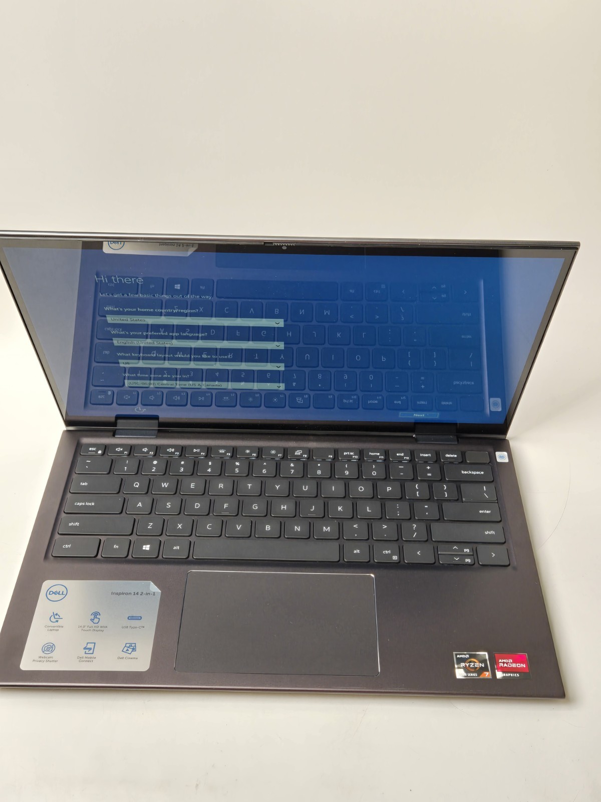 Dell Inspiron 14 2-in-1 Laptop AMD Ryzen 7 Radeon Graphics 16 GB Memory SSD A+