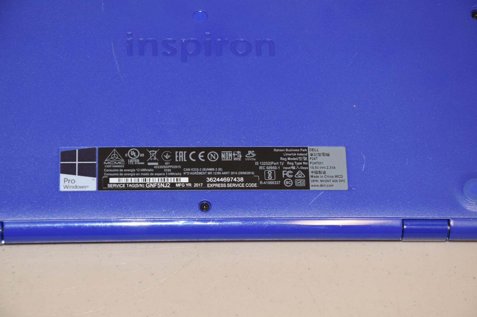 BAD CMOS Lot 2 Dell Inspiron 11-3162 11.6″ Celeron N3060 2GB DDR3L 32GB eMMC