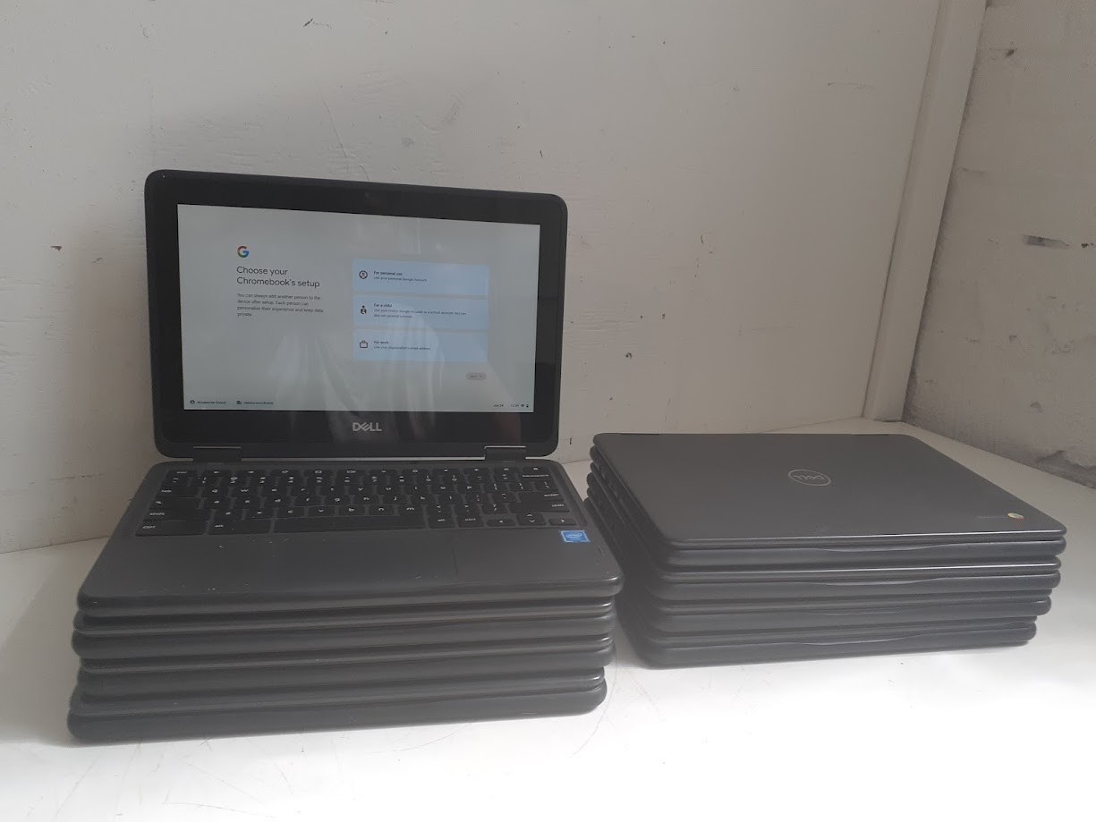 Lot of 10 Dell 3100 Chromebook 2in1 11″ Touchscreen 4GB RAM 32GB eMMC -Fair