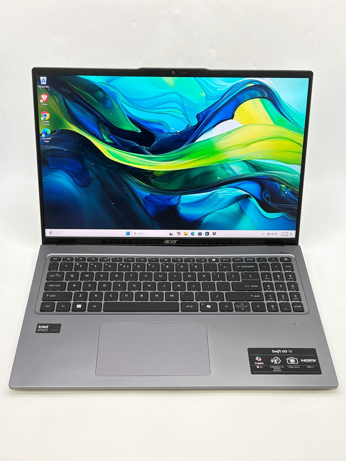 Acer Swift Go 16 N24H2 Intel Core Ultra 9 185H 32GB RAM 1TB SSD Gray