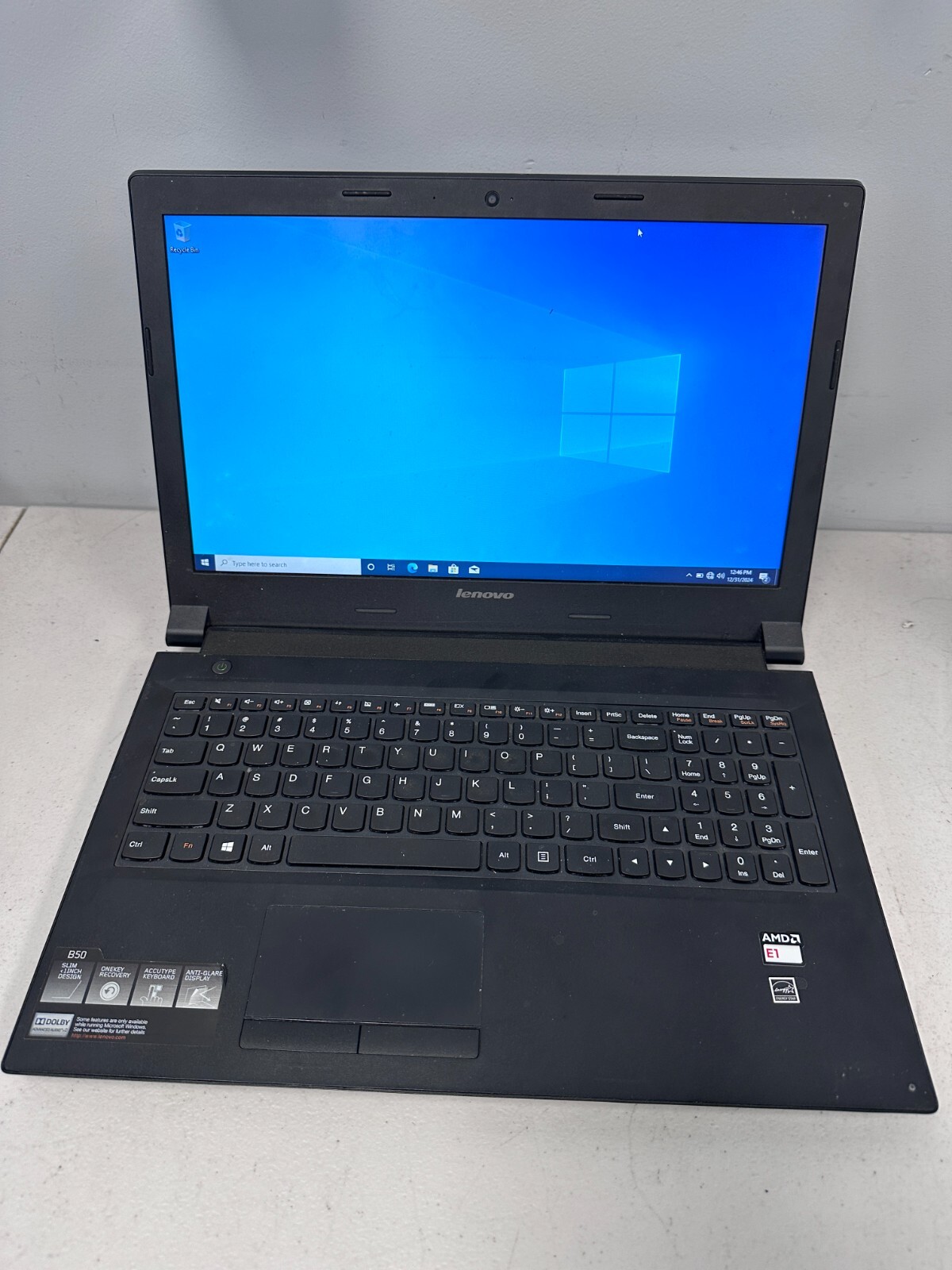Lenovo B50-45 E1-6010 8GB RAM 500GB HDD RADEON R2 NO AC #04