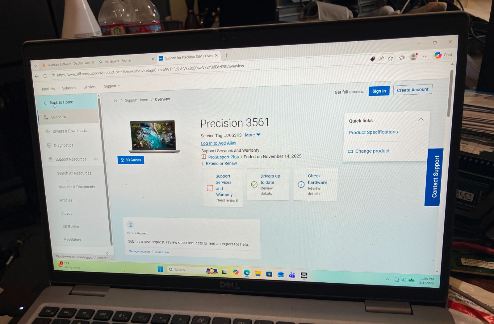 Dell Precision 3561 Core i5-11500H 2.90GHz 16GB 1TB WD SN850X 4×4.0 NVMe SSD W11