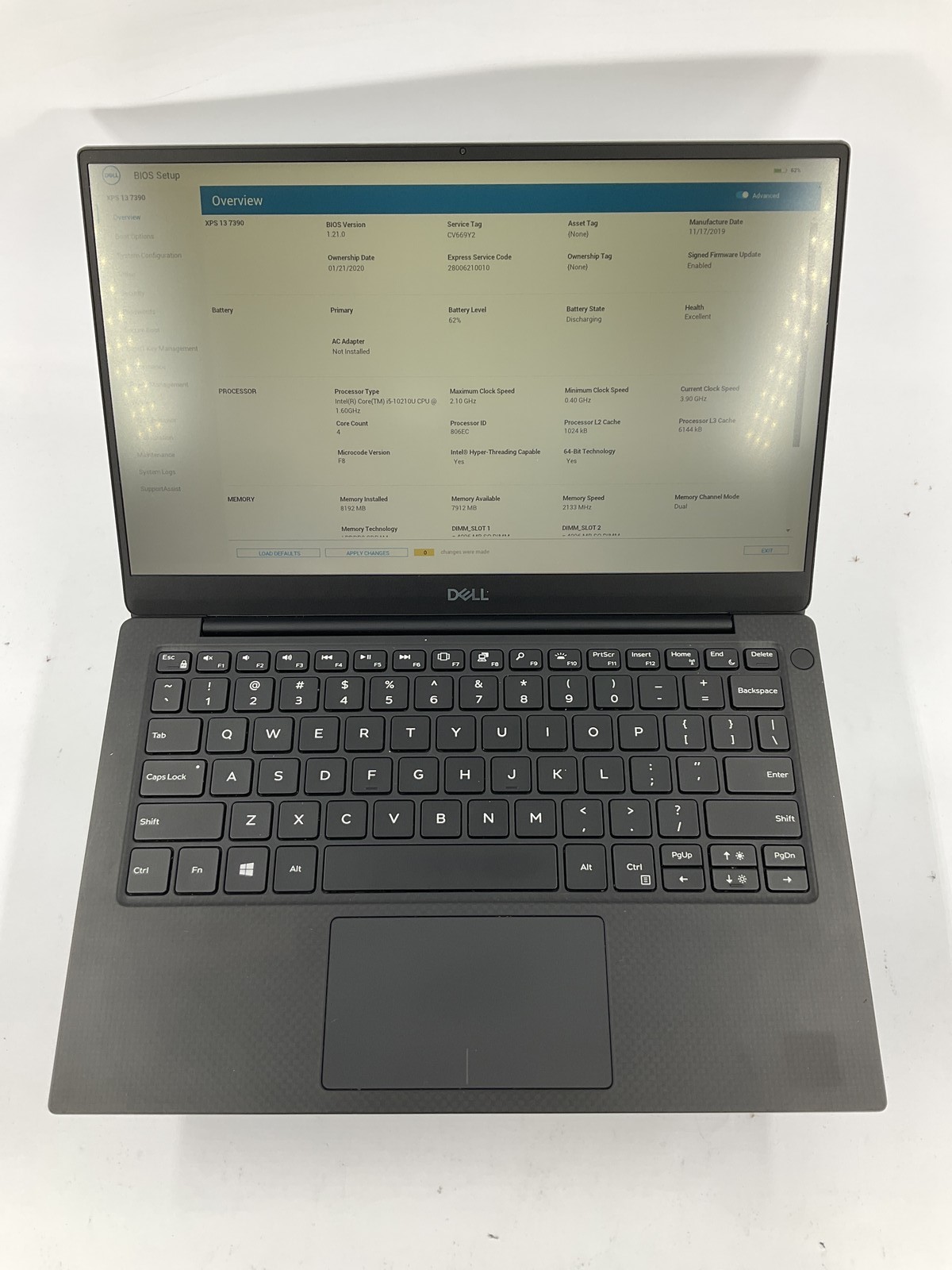 Dell XPS 13 7390 13.3″ Core i5-10210U 256GB 8GB B Win 11 Pro
