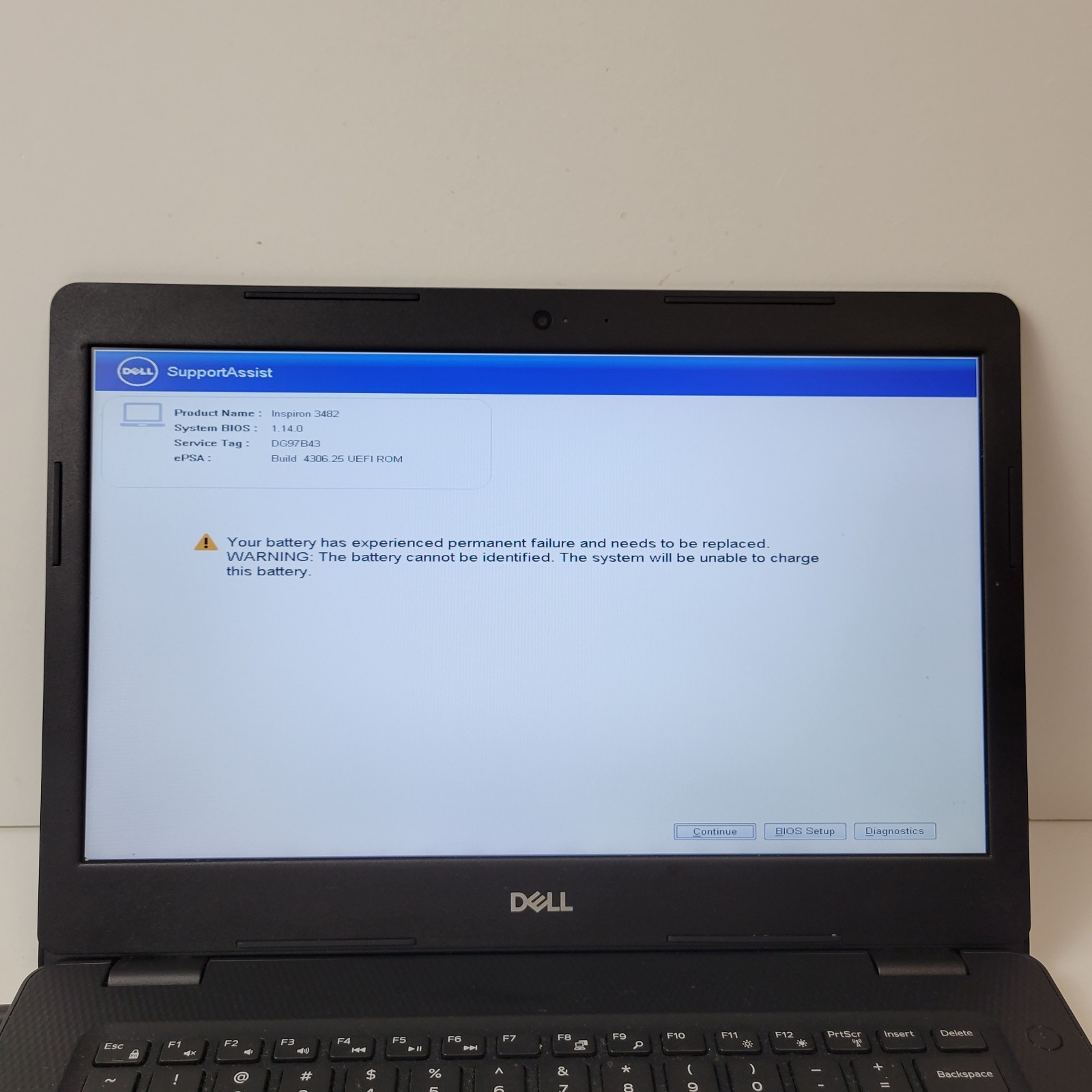 DELL INSPIRON 14 3000 Series (Model 3482) 450GB 4GB RAM – Battery Doesn’t Charge
