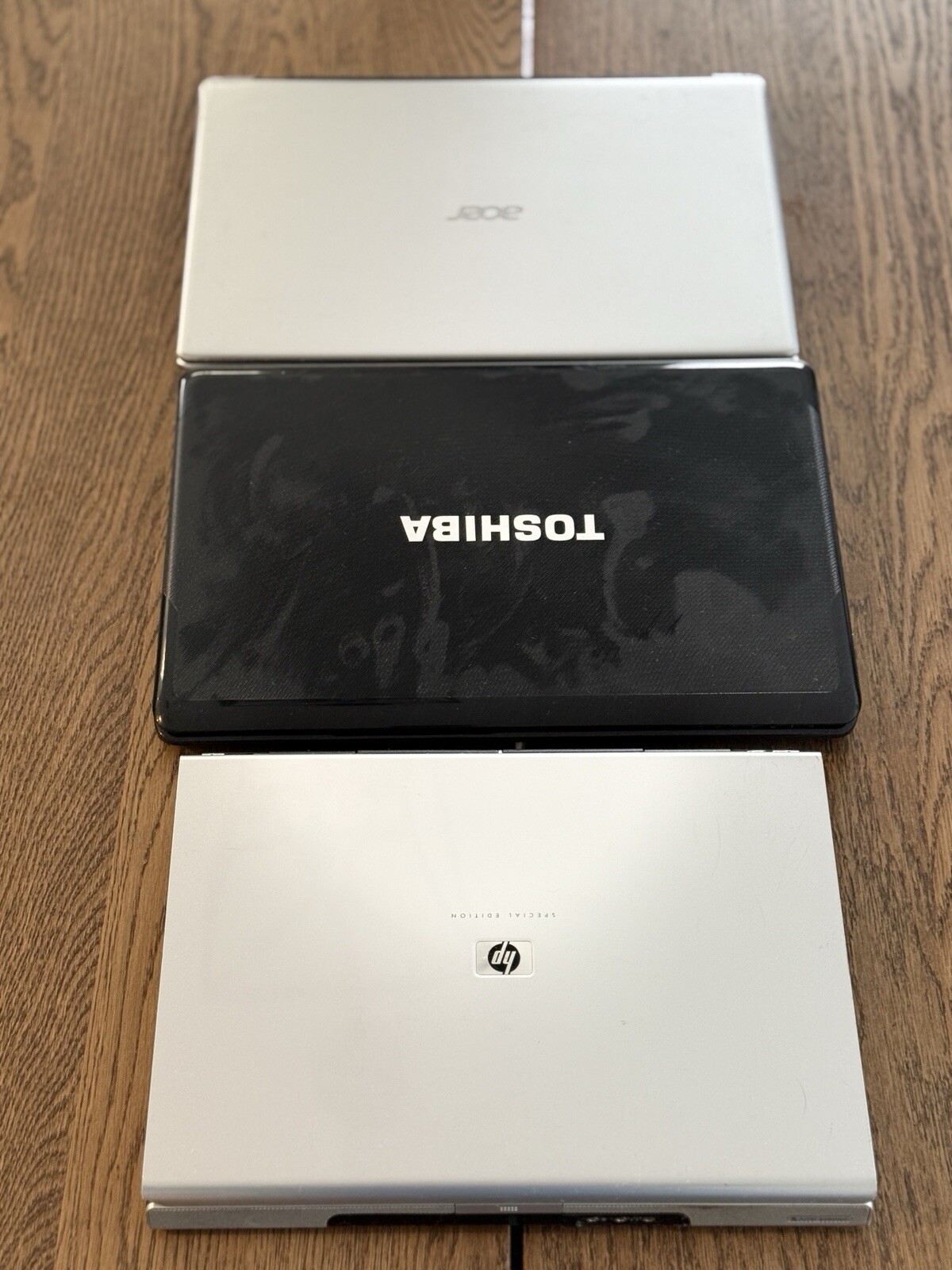 Lot of 3 Laptops – Acer Aspire Touchscreen, Toshiba Satellite, HP Pavillion