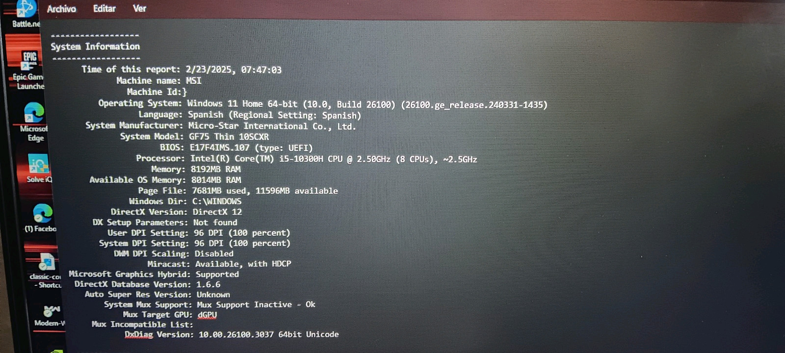 gaming pc / work computer