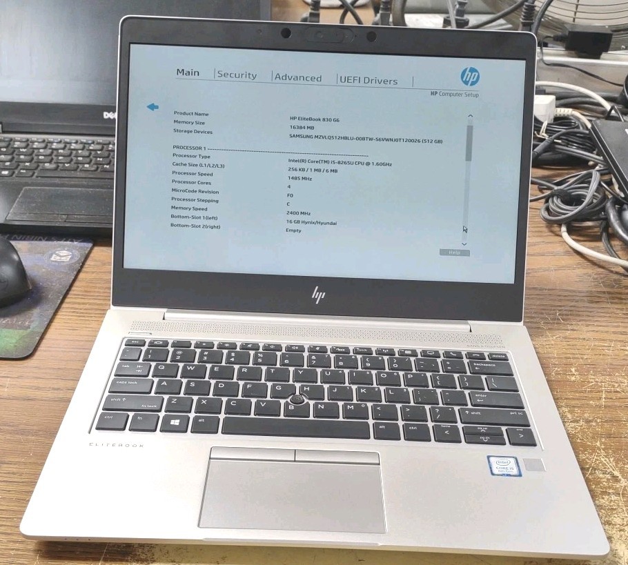 HP EliteBook 830 G6 Laptop W/ i5-8265U, 512GB SSD, 16GB RAM.