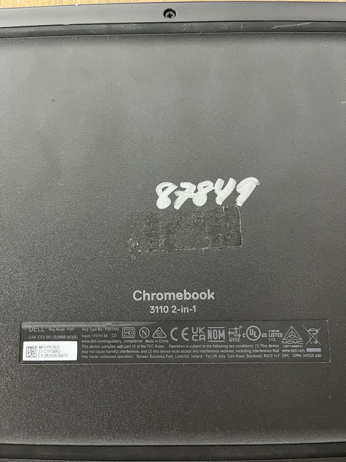 Dell Chromebook 3100 2-in-1 P30T Fully Working TESTED Google Touchscreen Laptop