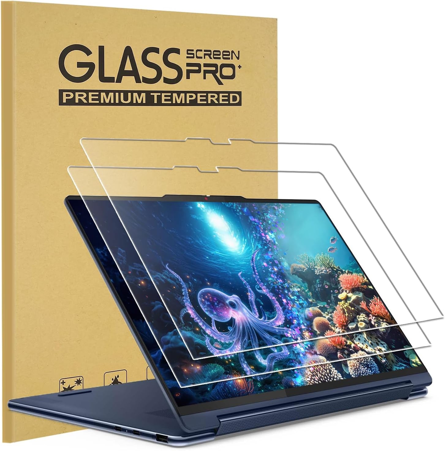 Lenovo Yoga 9i Aura Edition 14″ 2-in-1 Tempered Glass Screen Protector – 2-Pack
