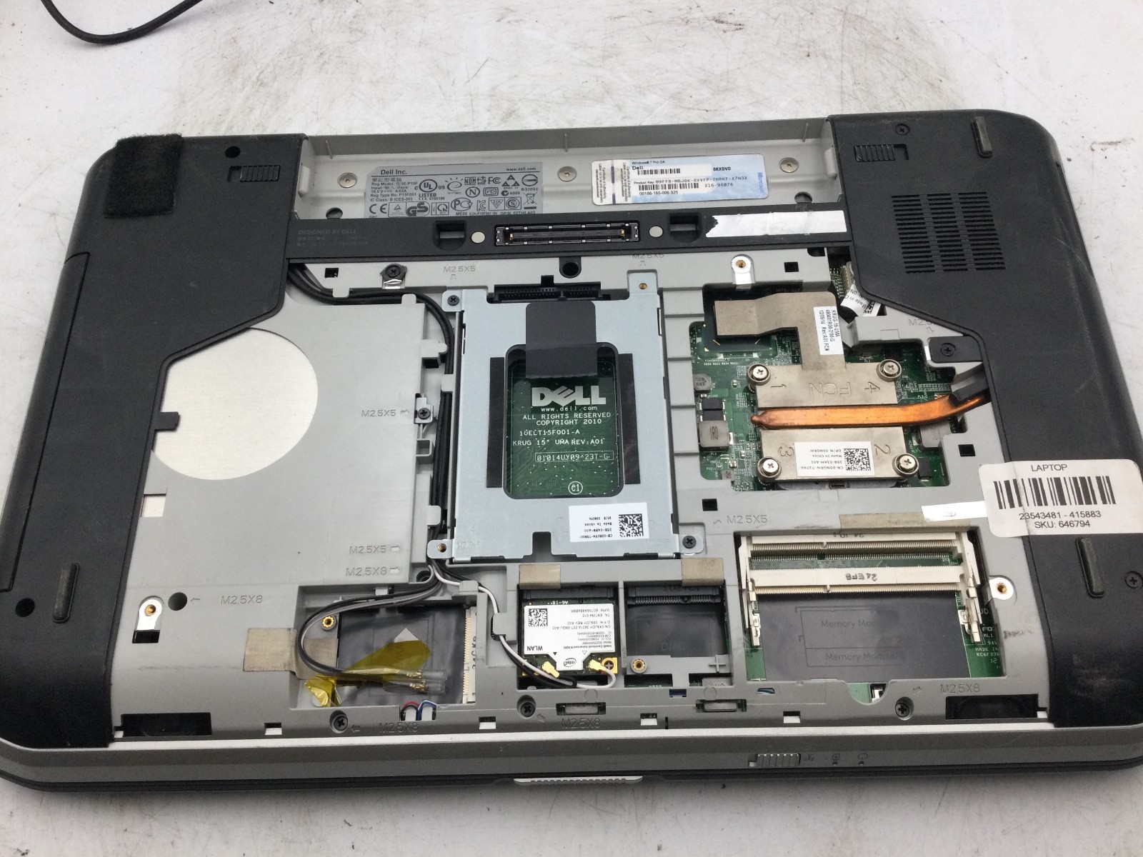 DELL LATITUDE E5520 – BOOTS TO BIOS – INTEL I5 2520 – NO RAM – 15″ – READ – BB!