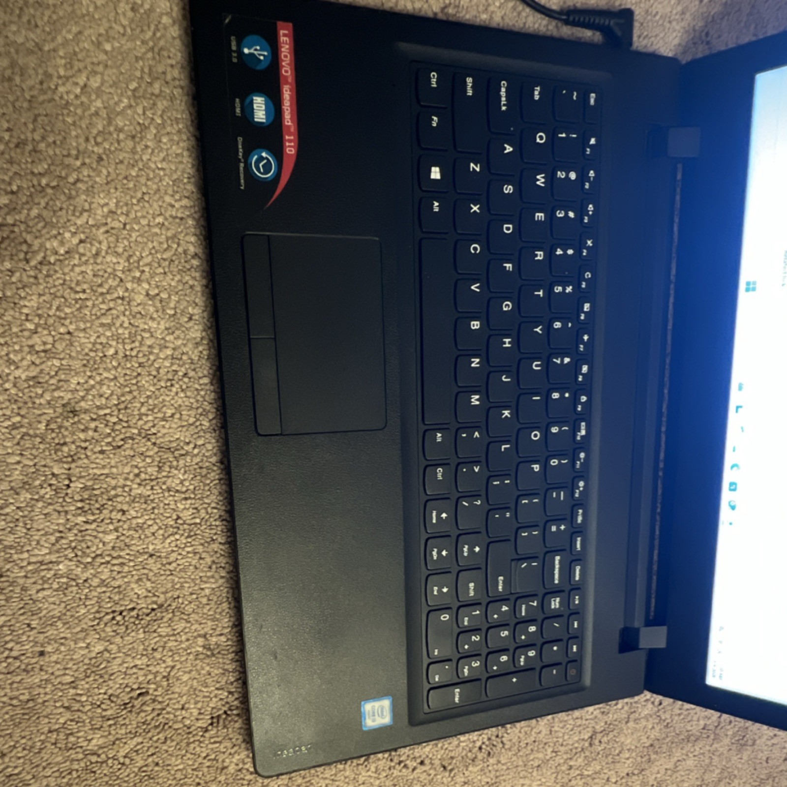 Lenovo Ideapad 110-15ISK Intel i3-6100U 12GB RAM 500GB HDD 15.6″ Win 11 bad batt