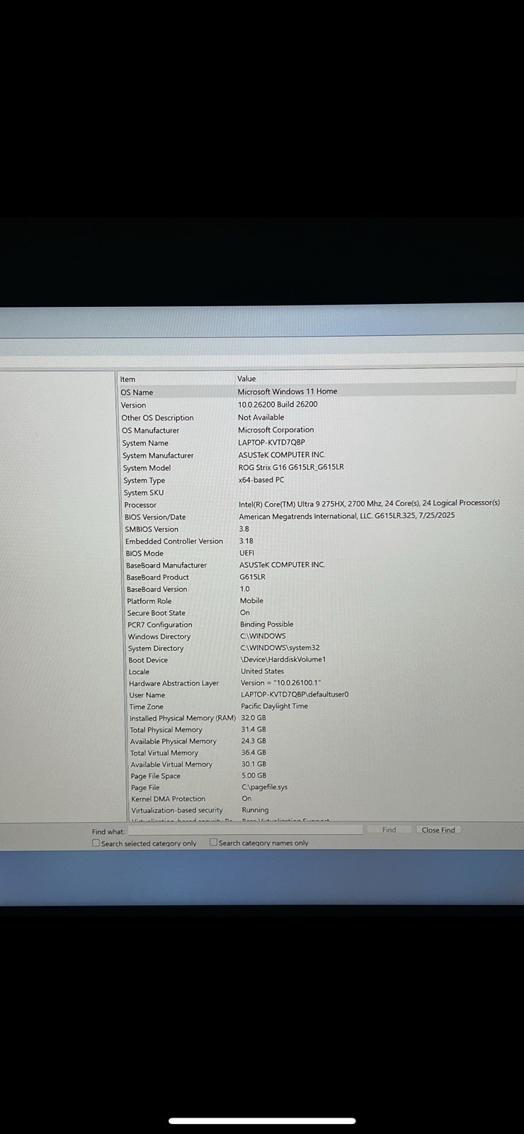 ASUS ROG Strix G16 2025 RTX 5070 Ti Core Ultra 9 32GB 1TB 240Hz Gaming Laptop
