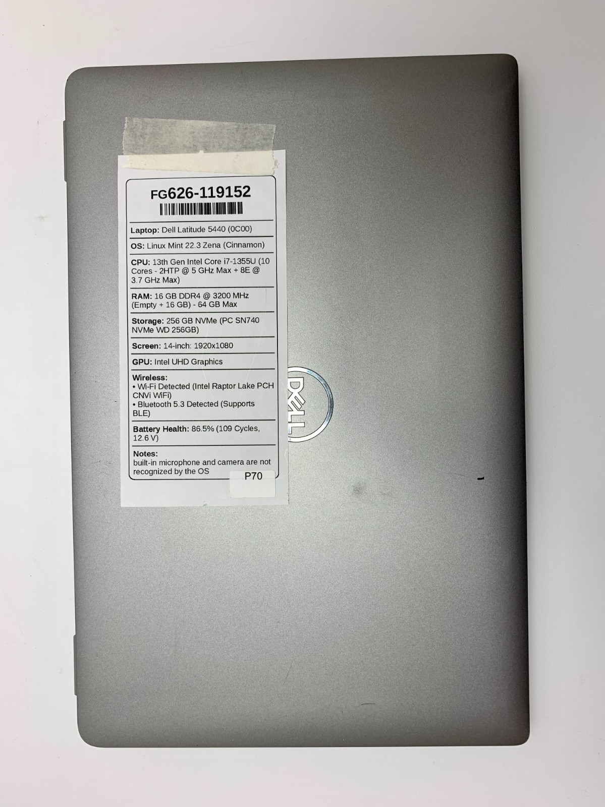 Dell Latitude 5440 | i7-1355U | 16GB RAM | 256GB NVMe | LINUX | READ