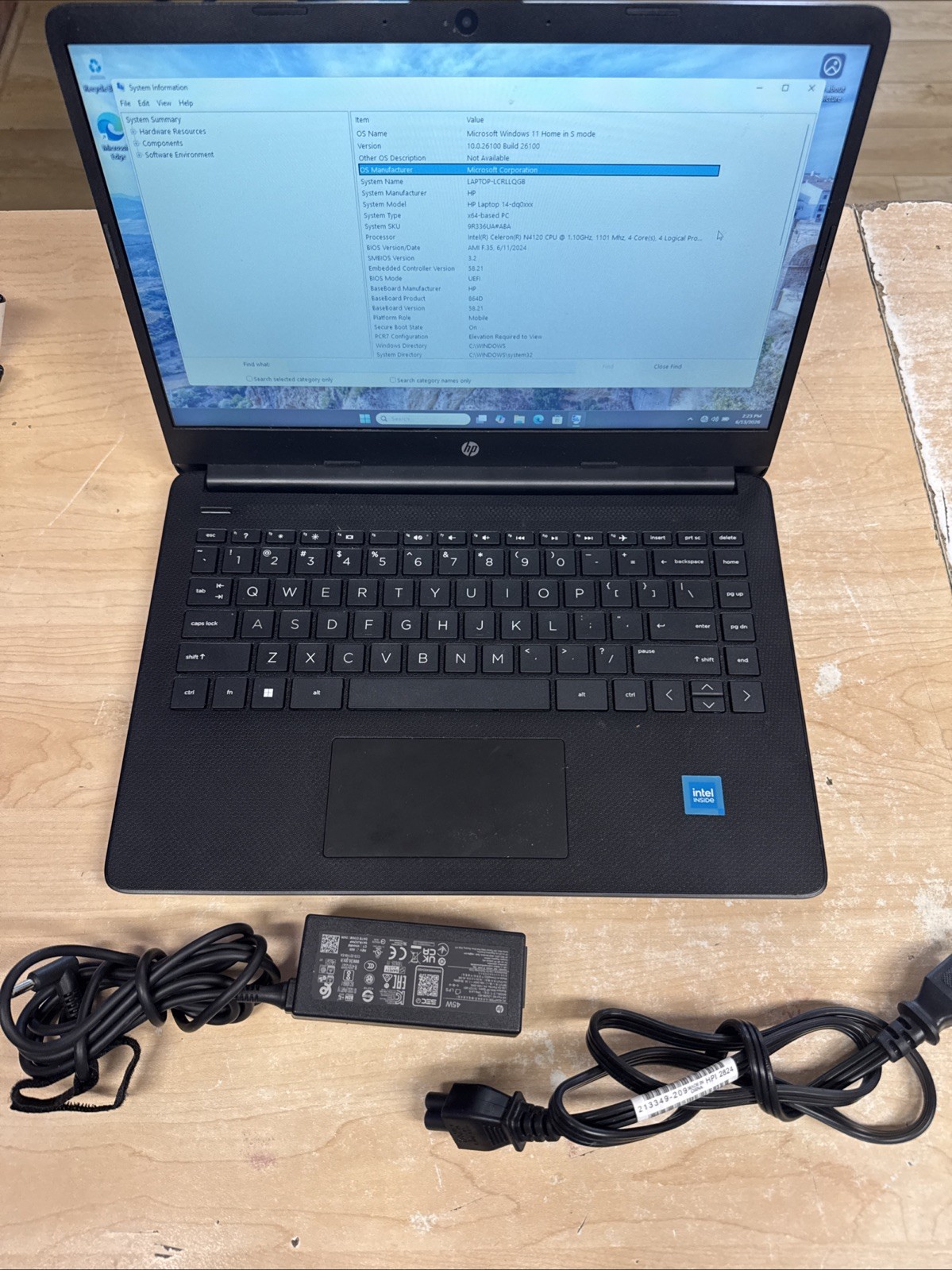 HP 14-dq0761dx 14″HD Intel Celeron N4120 Processor 4GB 128GB SSD Windows 11 S
