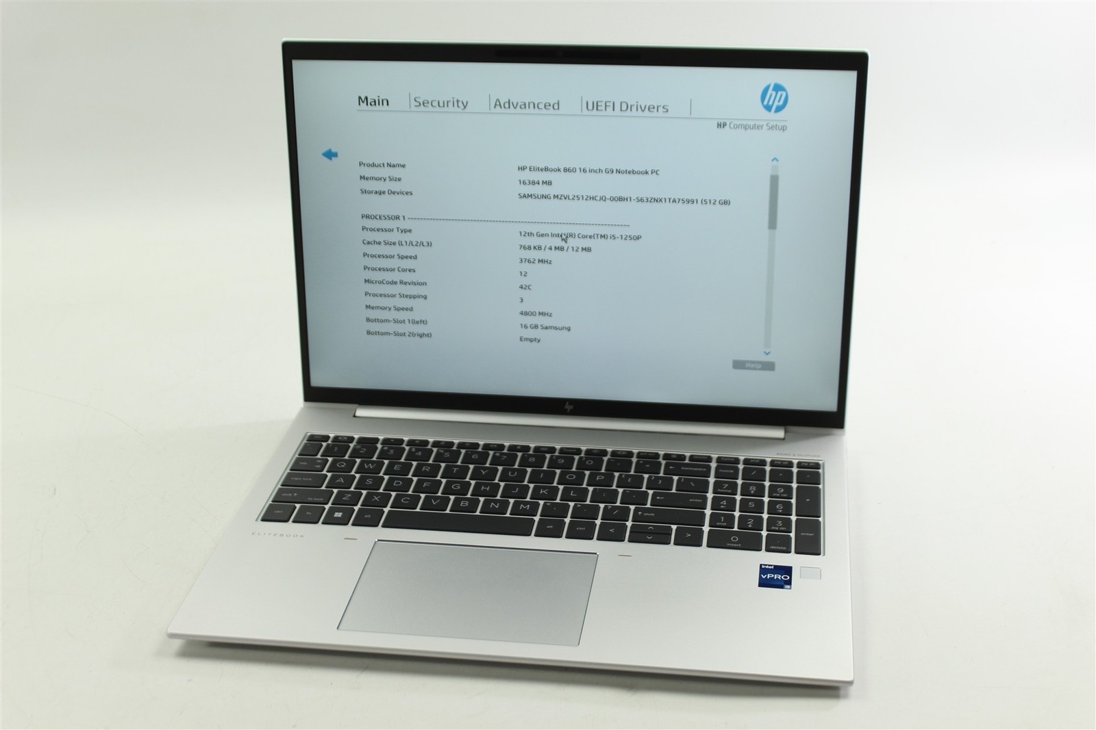HP EliteBook 860 G9 16″ i5-1250P 1.7GHz 512GB SSD 16GB RAM W11P