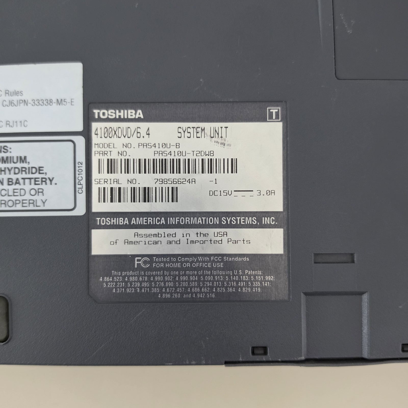 RETRO 14.1″ Vintage TOSHIBA Satellite 4100XDVD Laptop – 128MB RAM – 60GB HDD