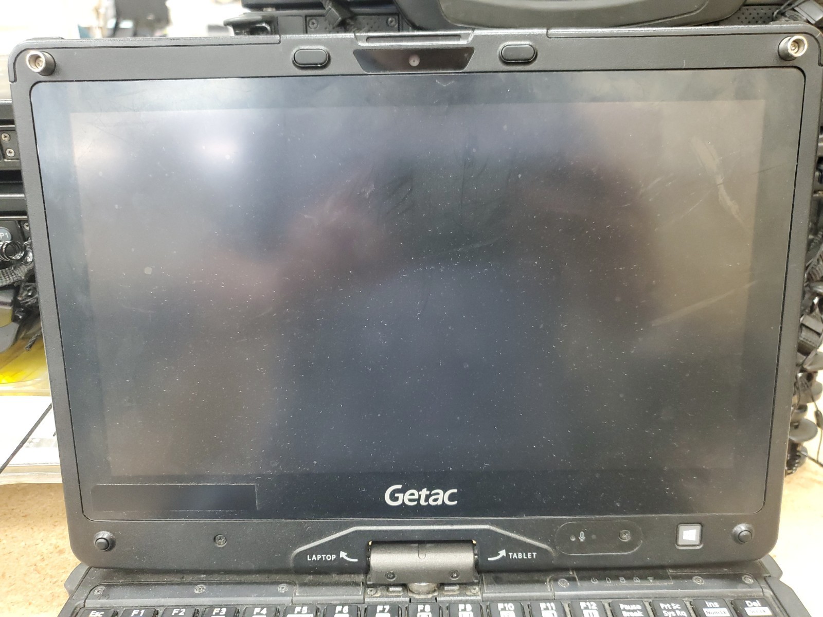 GETAC V110 Laptop Tablet Touch Screen i5-4300U 1.90GHz 8gB No HDD 11151hrs