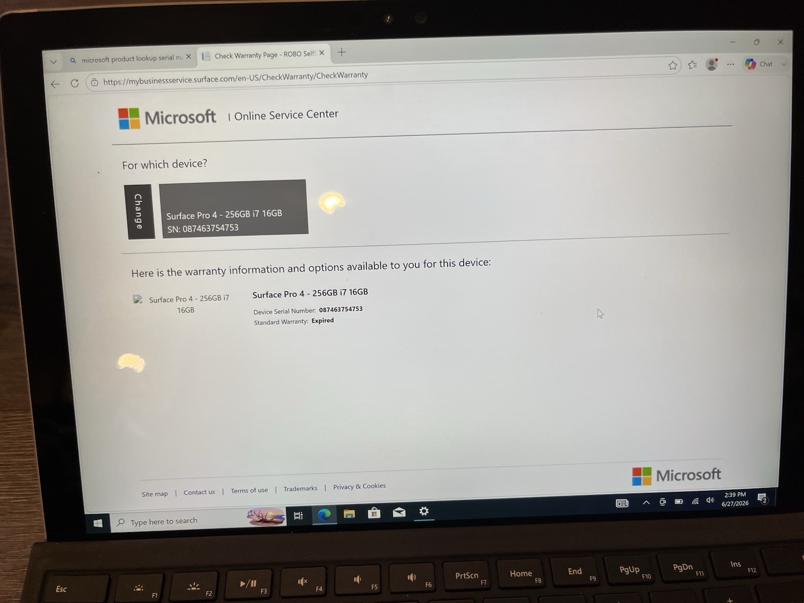 MICROSOFT SURFACE PRO Laptop Intel Core I7 – 16GB 512GB W AC Adapter Win 10