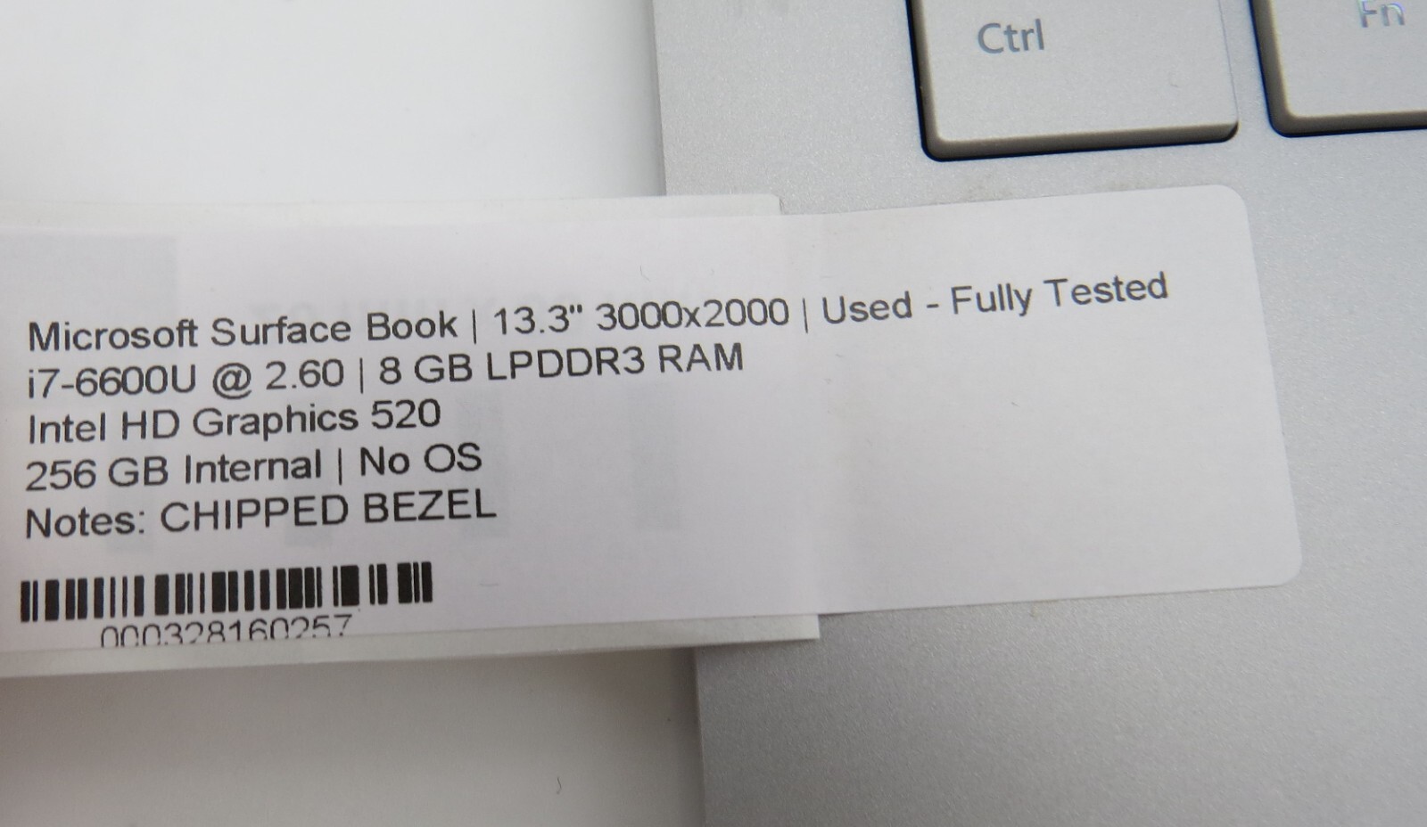 Microsoft Surface Book-13.3″-i7-6600U@2.6GHz-8GB RAM-256GB internal-NO OS *READ*
