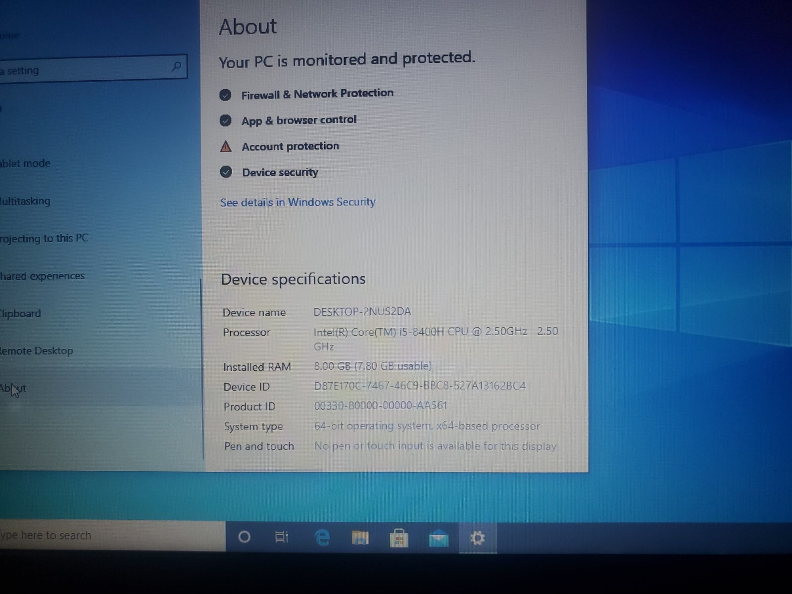 Dell Latitude 5491 14″, i5-8400H @ 2.50GHz 8GB/ 120GB Lot X 2