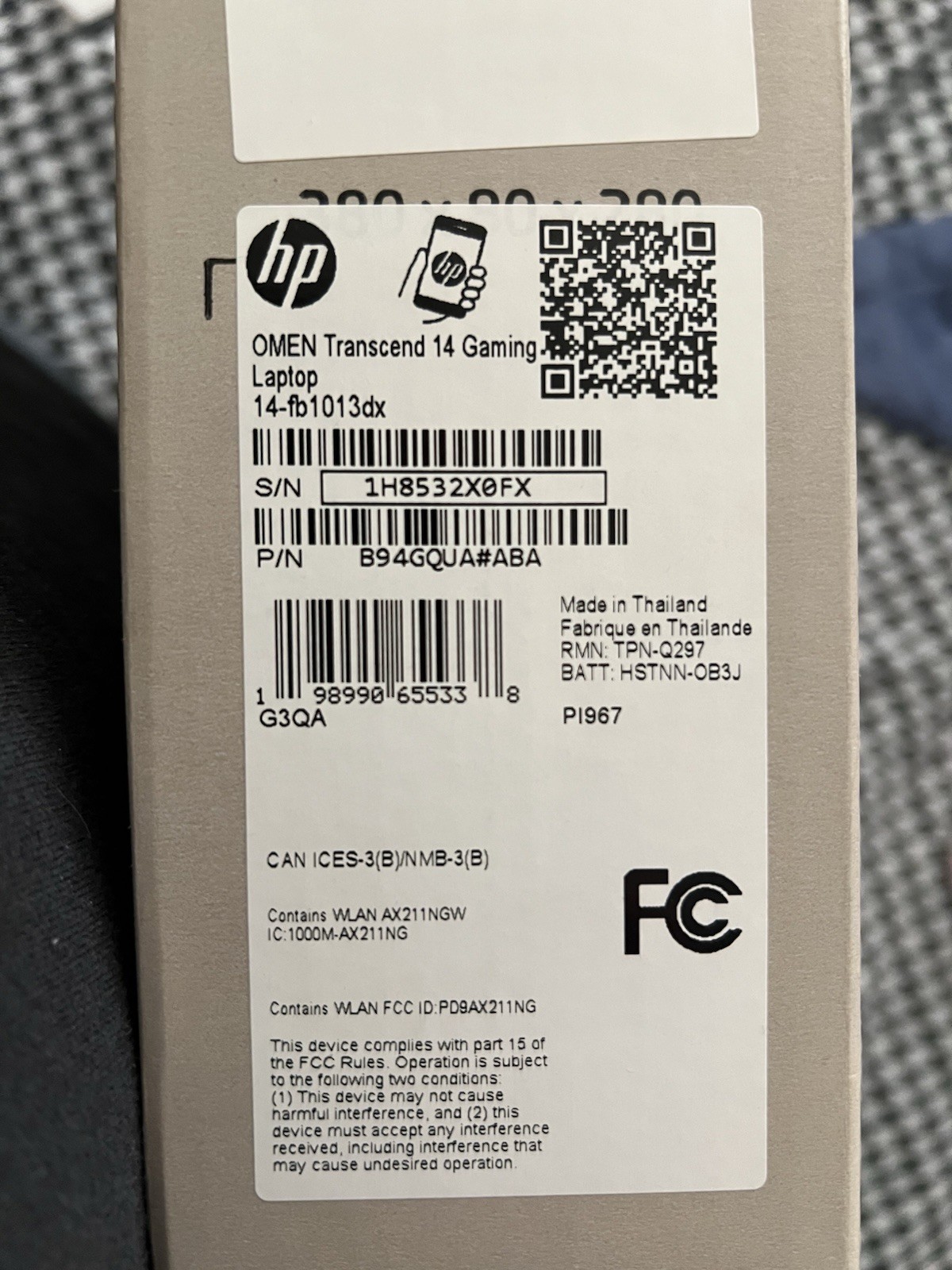 HP OMEN Transcend 14″ 2880 x 1800 ULTRA 7 255H 1TB SSD 32GB W11 RTX 5060 120Hz