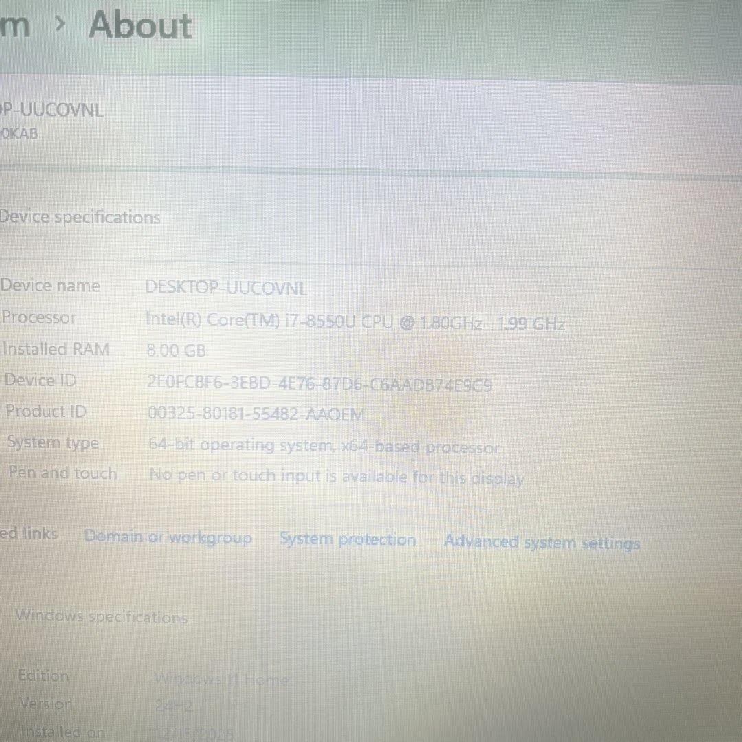 NEC LAVIE Note Standard NS600/K i7-8550U SSD 500GB 8GB 15.6″ HD Win 11 DVD