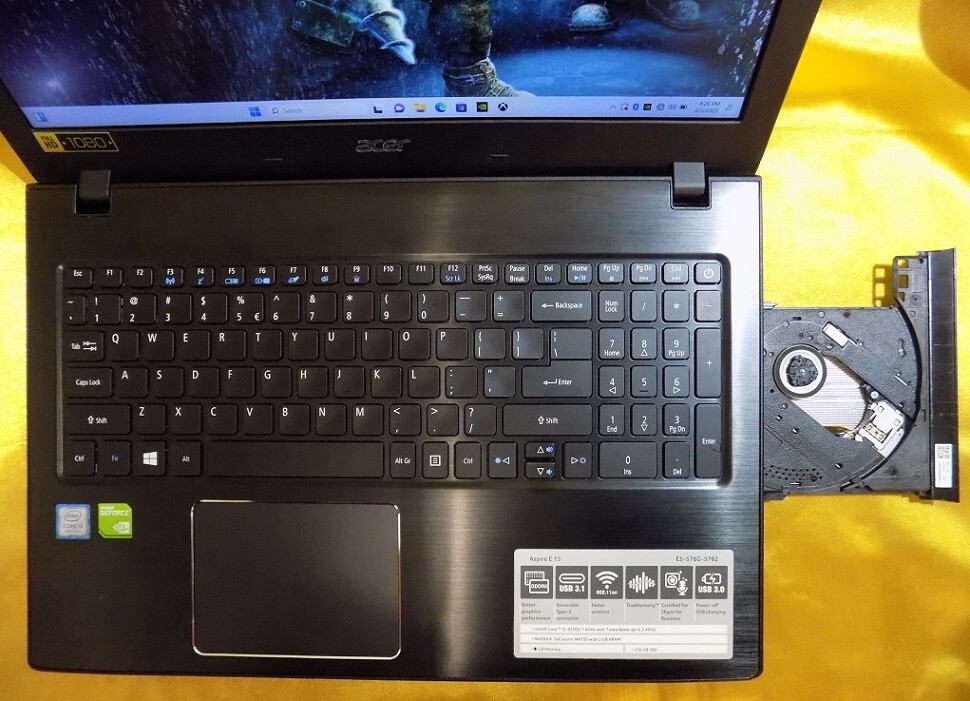 Acer Aspire E15 E5-576G 15.6″ 500GB +256GB 12GB Win11 *Gaming PC Laptop Computer