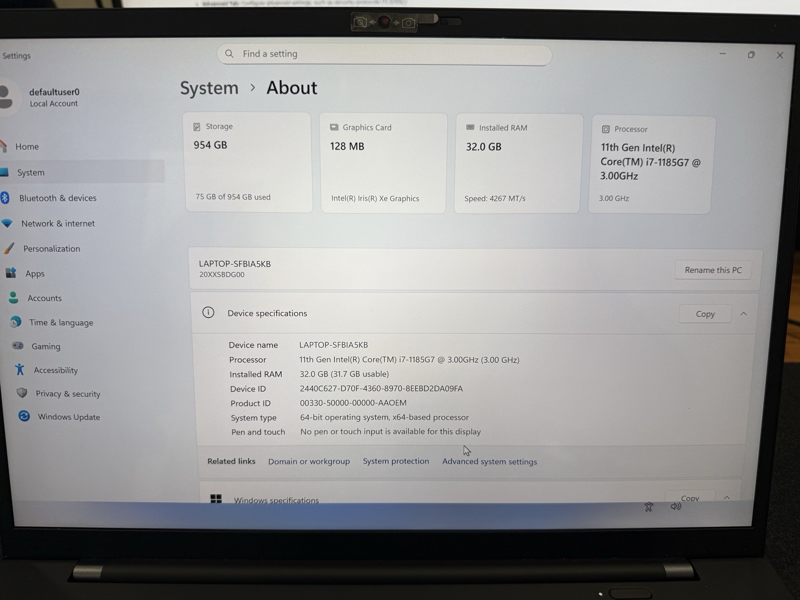 Lenovo ThinkPad X1 Carbon Gen 9 i7 32GB RAM 1TB SSD 14” Win 11 Pro