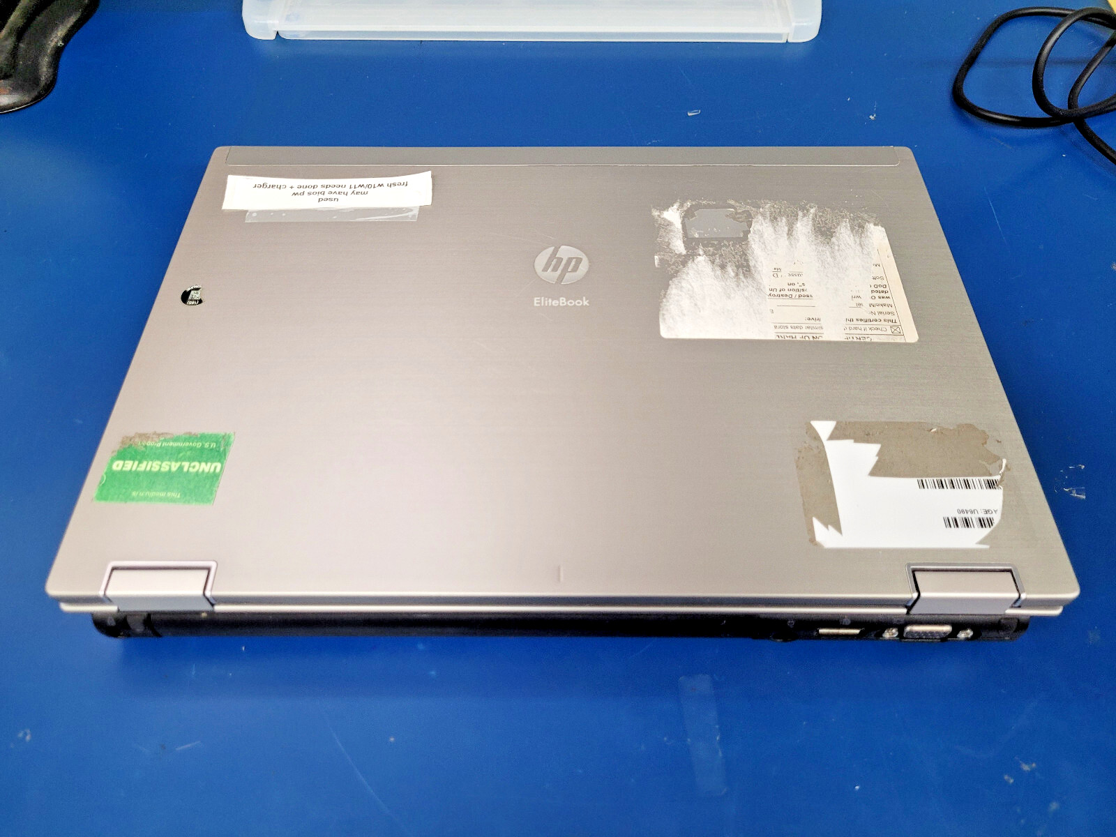 HP Elitebook 8440p Intel i5-M520 4 GB RAM – 250 HHD – WINDOW 10 + CHARGER