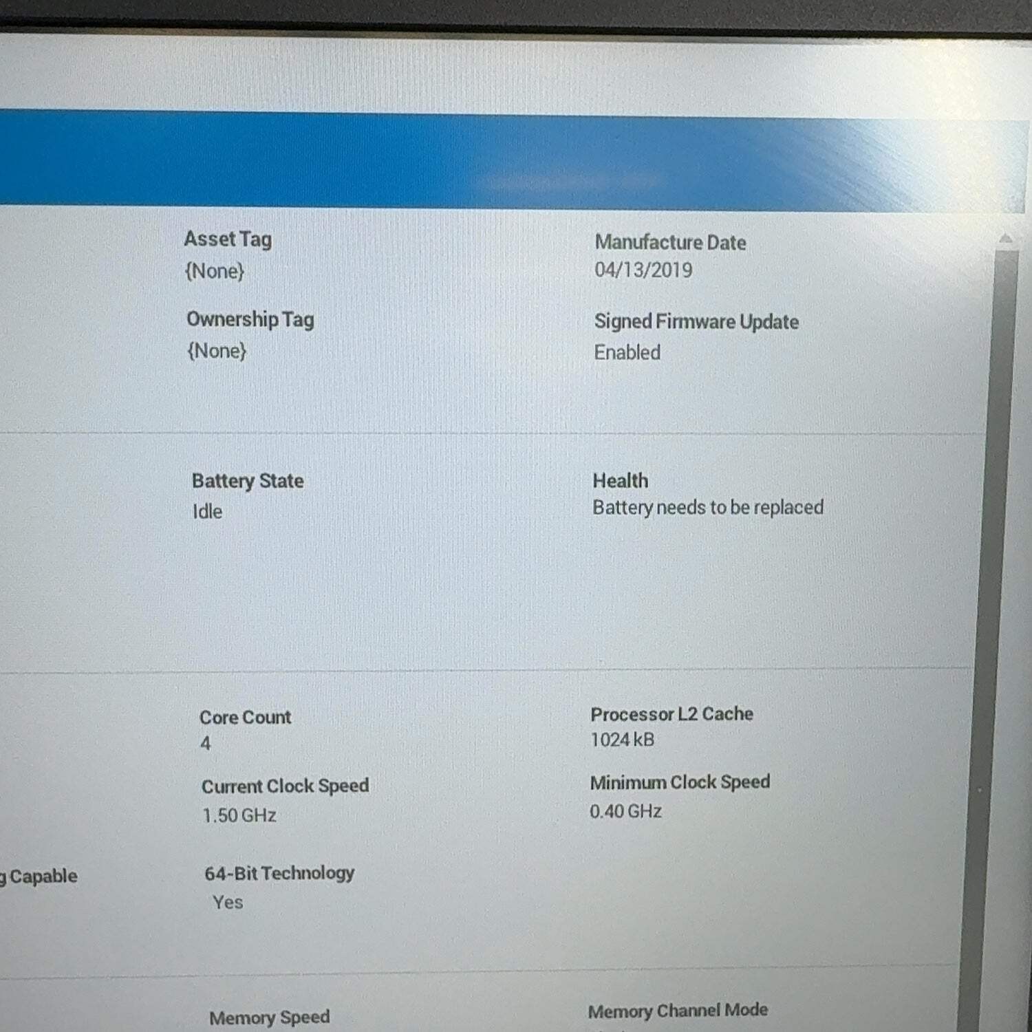 Broken Dell Inspiron 15 5584 15.6″ i5-8265U 1.6GHz 8GB RAM 256GB SSD READ