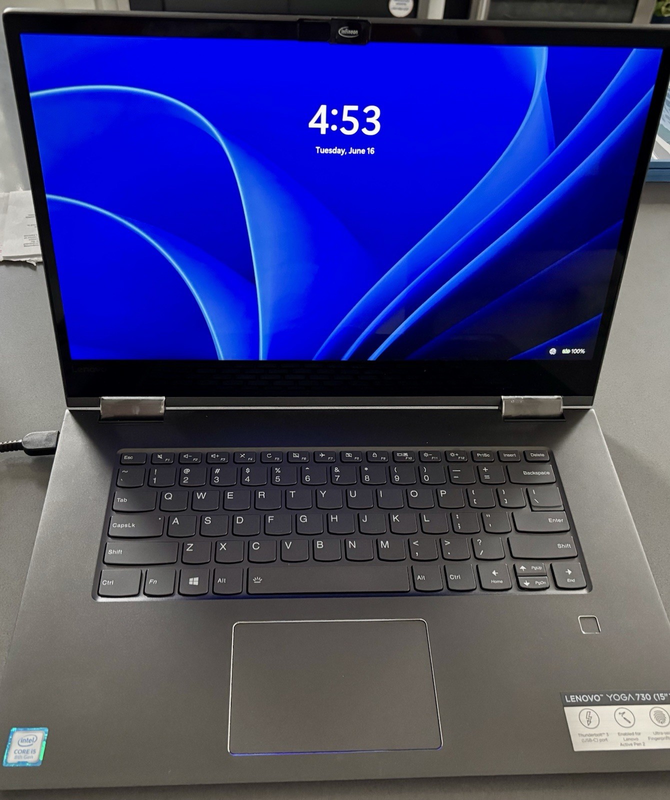 Lenovo Yoga 730, 238 GB SSD, Intel Core i5-8250U CPU, 8 GB RAM, 128 MB Graphics