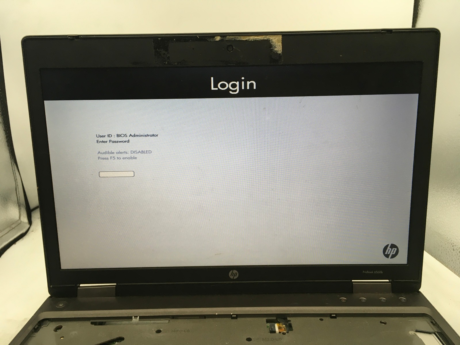 HP PROBOOK 6560B – FOR PARTS/BIOS LOCK – MISSING PARTS -INTEL I5 2ND GEN-READ-BB