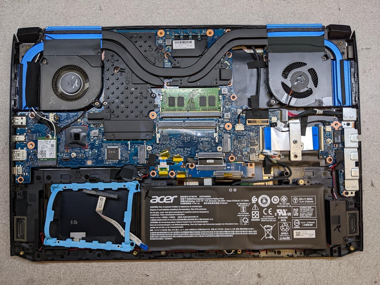 ACER PREDATOR PH317-54 i7-10750H @ 2.60 GHz, 8GB RAM, NO HDD/OS – (FOR PARTS)