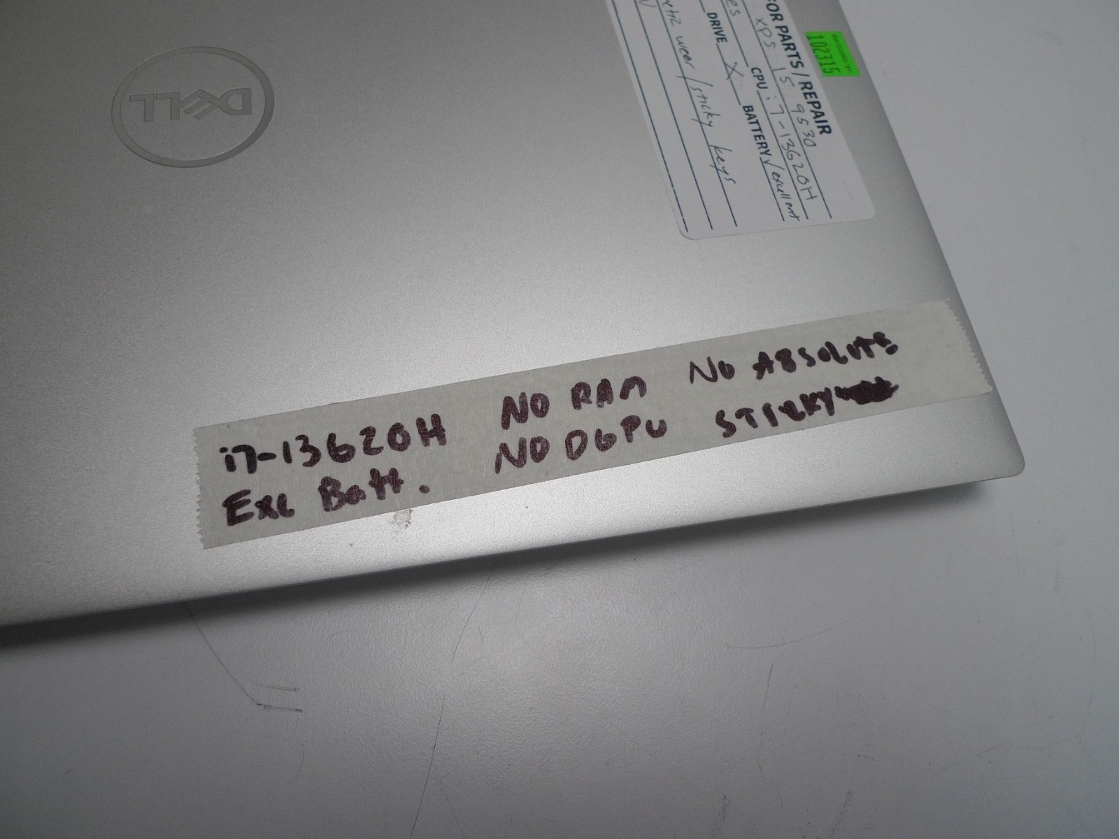 Dell XPS 15 9530 P91F | i7-13620H | No RAM/Battery/GPU | Parts/Repair | As-Is