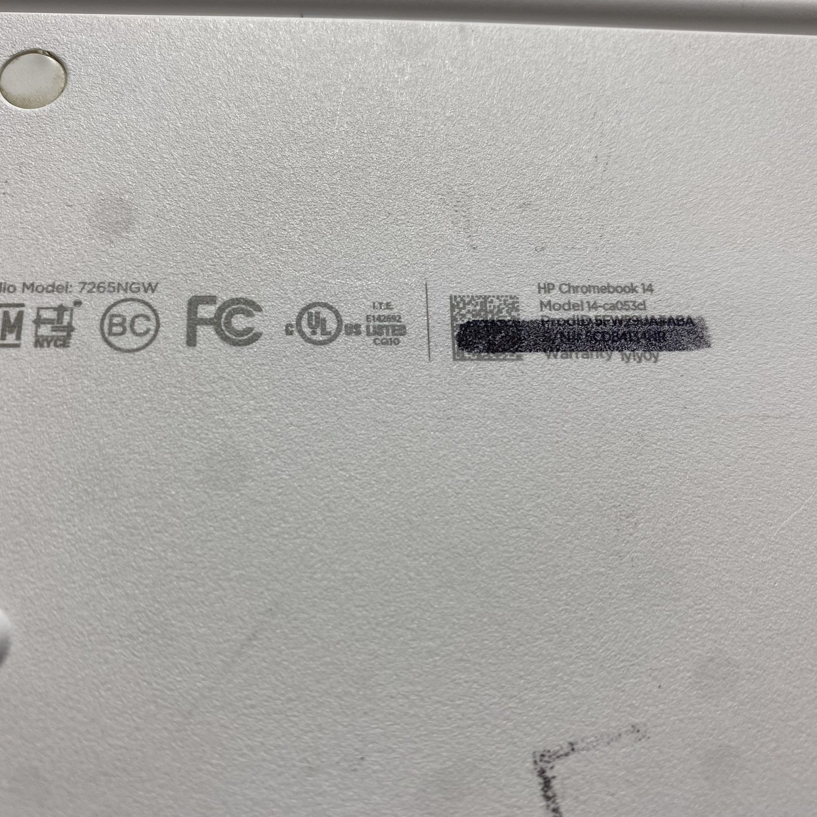 HP Chromebook 14-ca053cl 14″ Intel Laptop White Chrome OS Tested