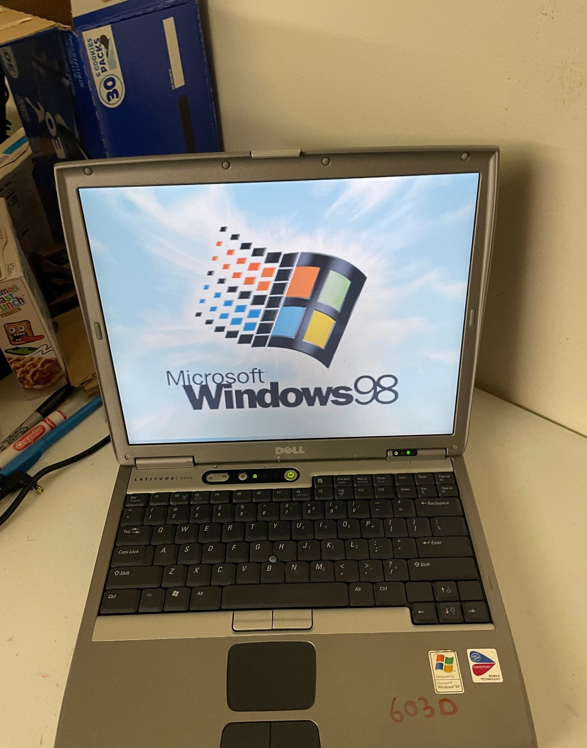 DELL LATITUDE D600 RS-232 Port 80GB HDD WINDOWS 98SE w/ USB Support #603D