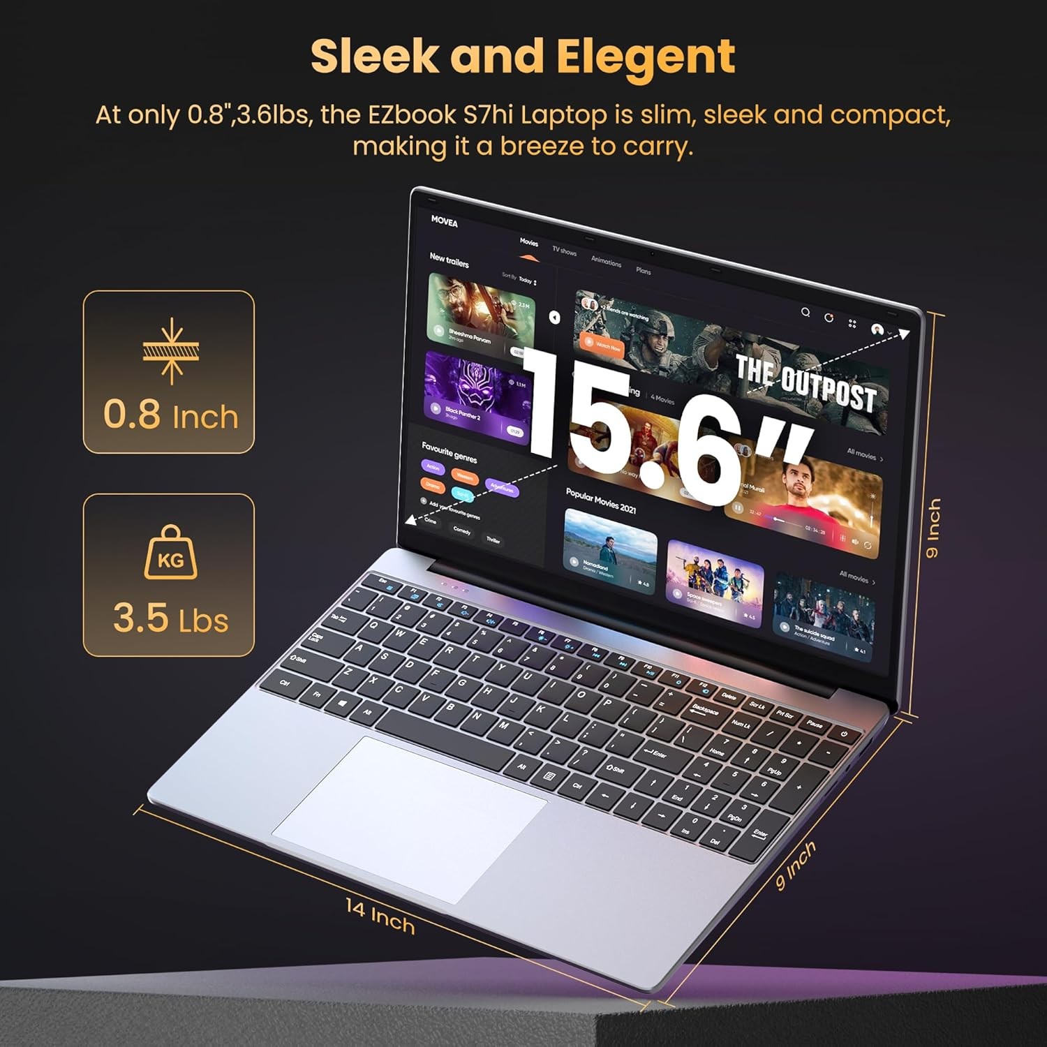 jumper Laptop, 12GB RAM 640GB ROM, Office 365-1 Year 5205U Processor, 15.6…