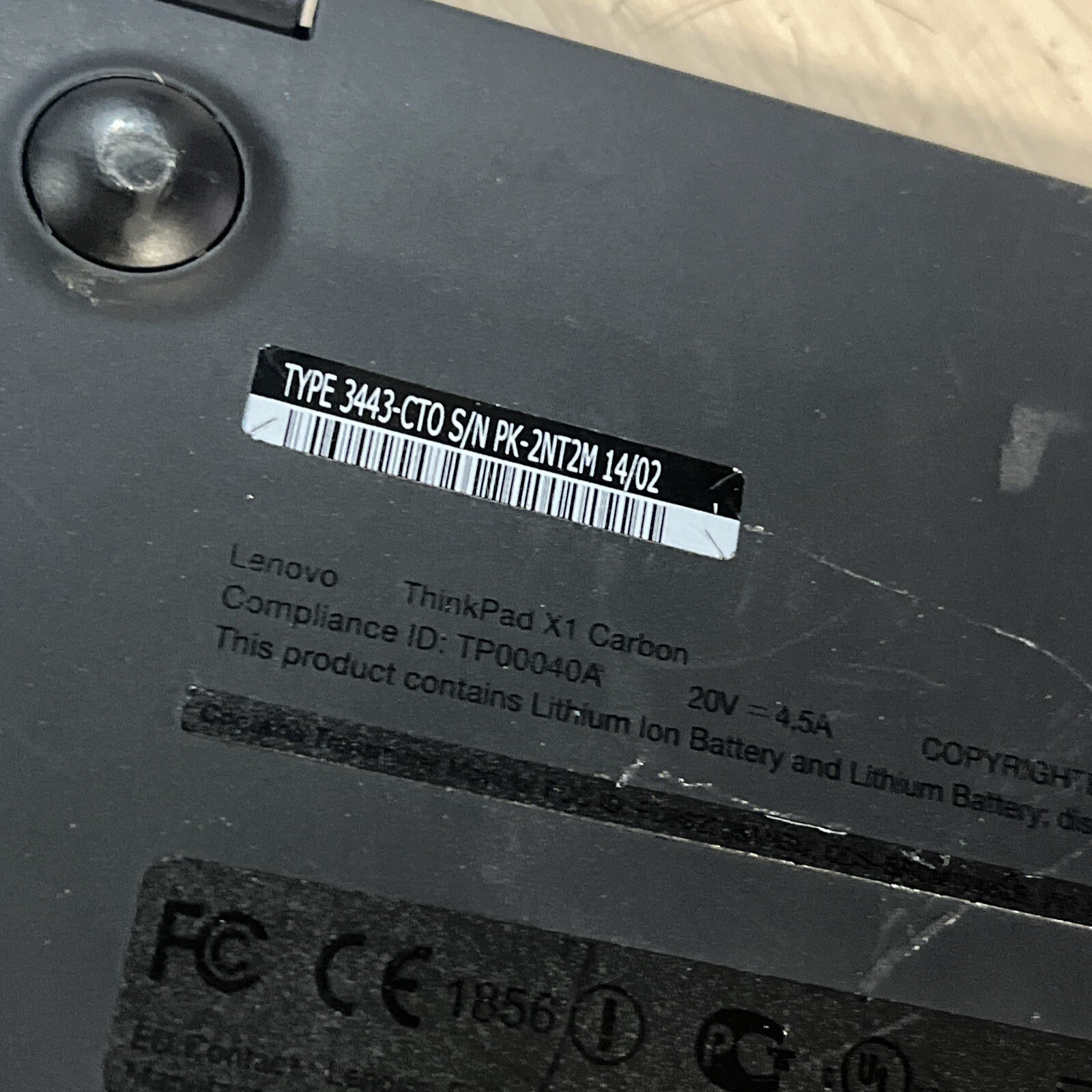 THINKPAD LENOVO X1 CARBON INTEL CORE I5-3427U 1.80GHZ 8GB RAM NO HD