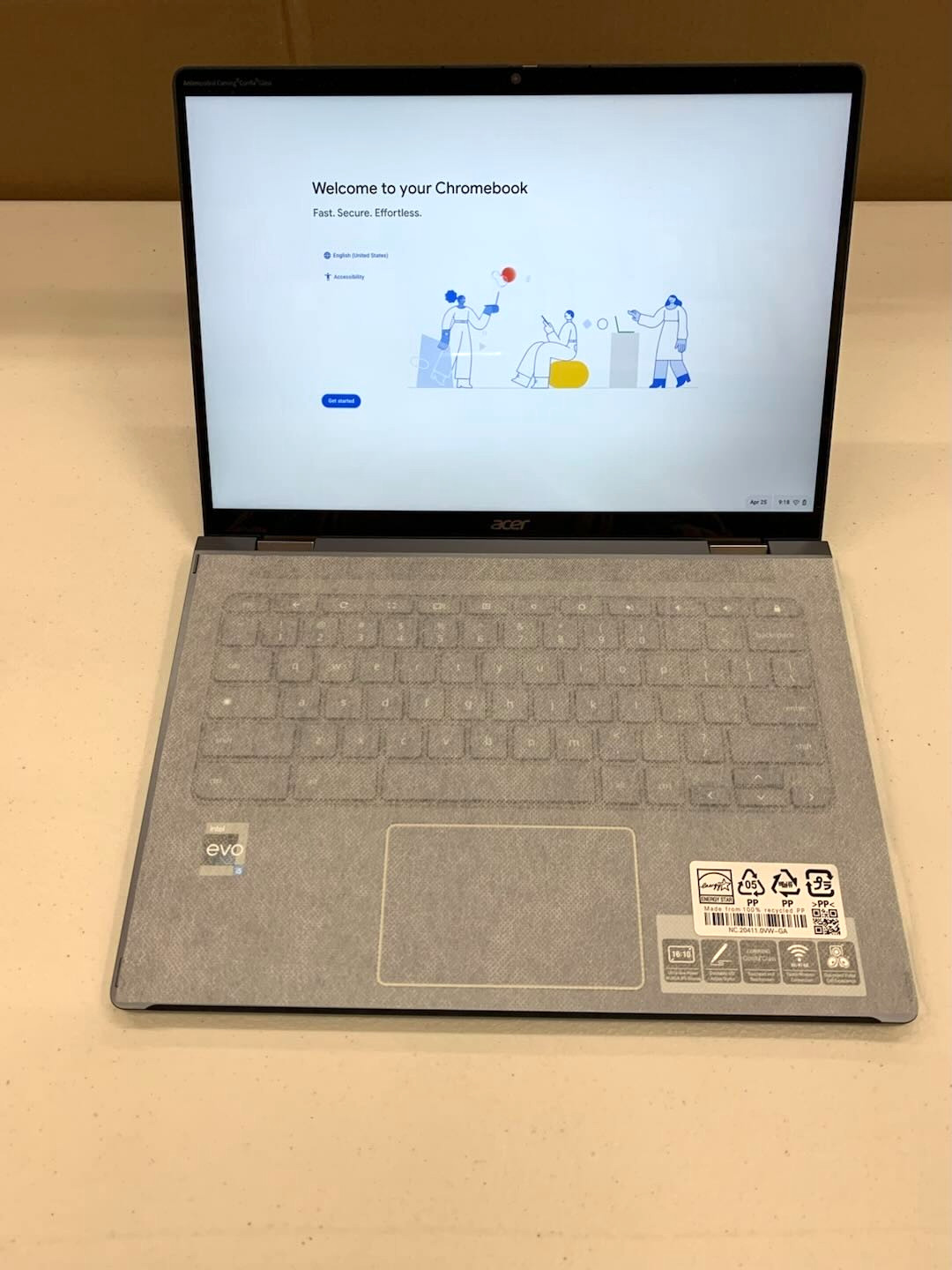 Acer Spin 14″ Touch Chromebook i5-1235U 8GB 256GB ChromeOS USED