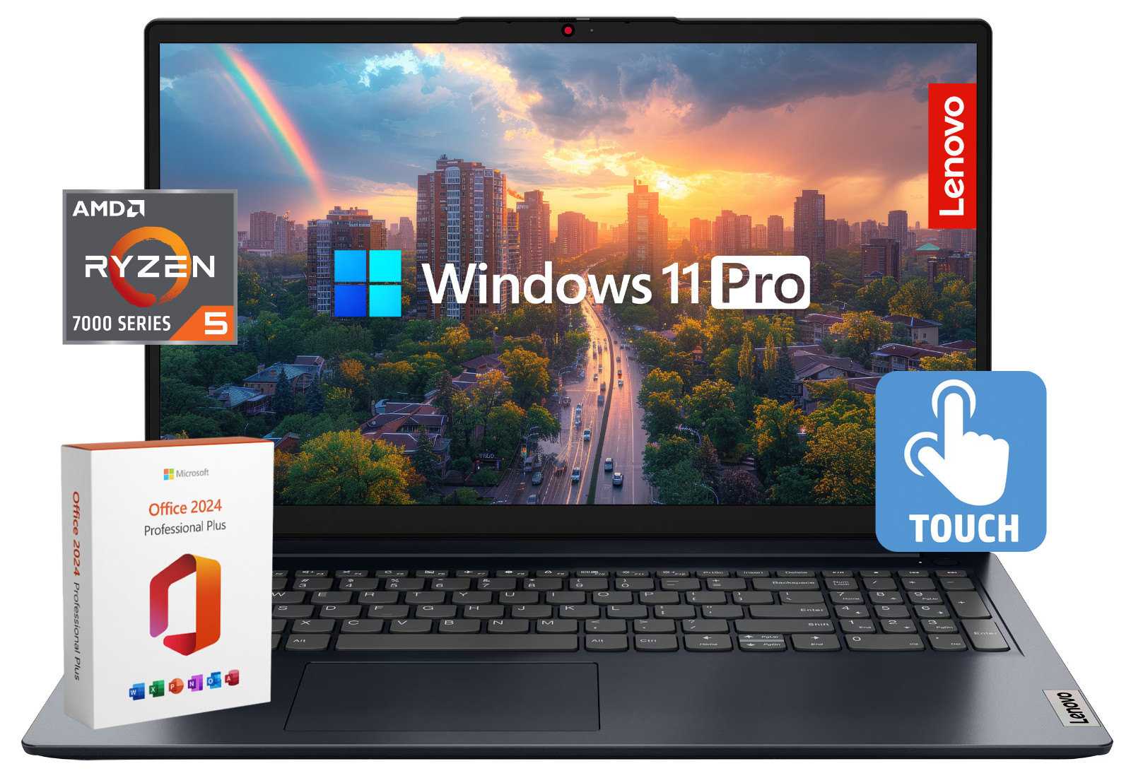 Lenovo Laptop Computer 15 FHD Touch AMD Ryzen 5, 8GB RAM & Up to 1TB SSD Win Pro