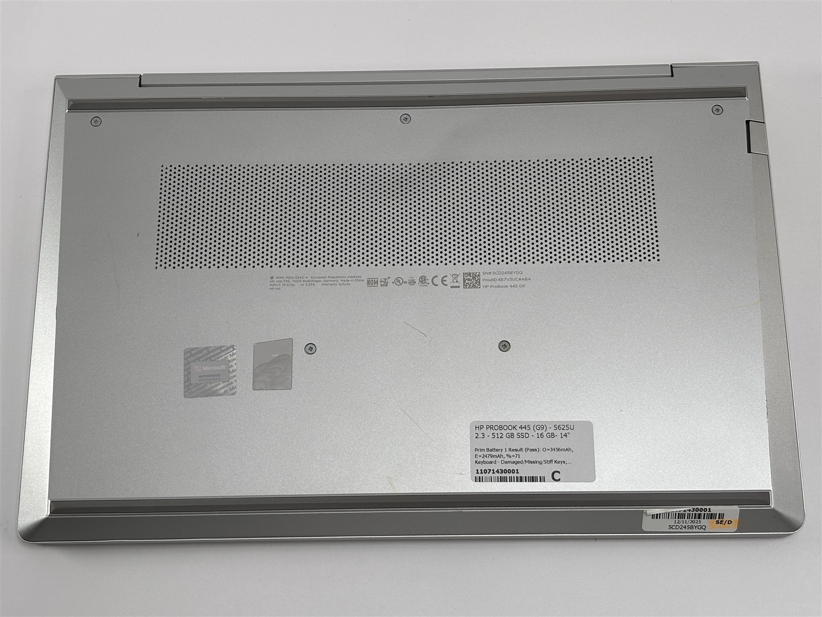 HP ProBook 445 G9 Ryzen 5 5625U 16GB 512GB NVMe SSD 14″ Windows 11 Home