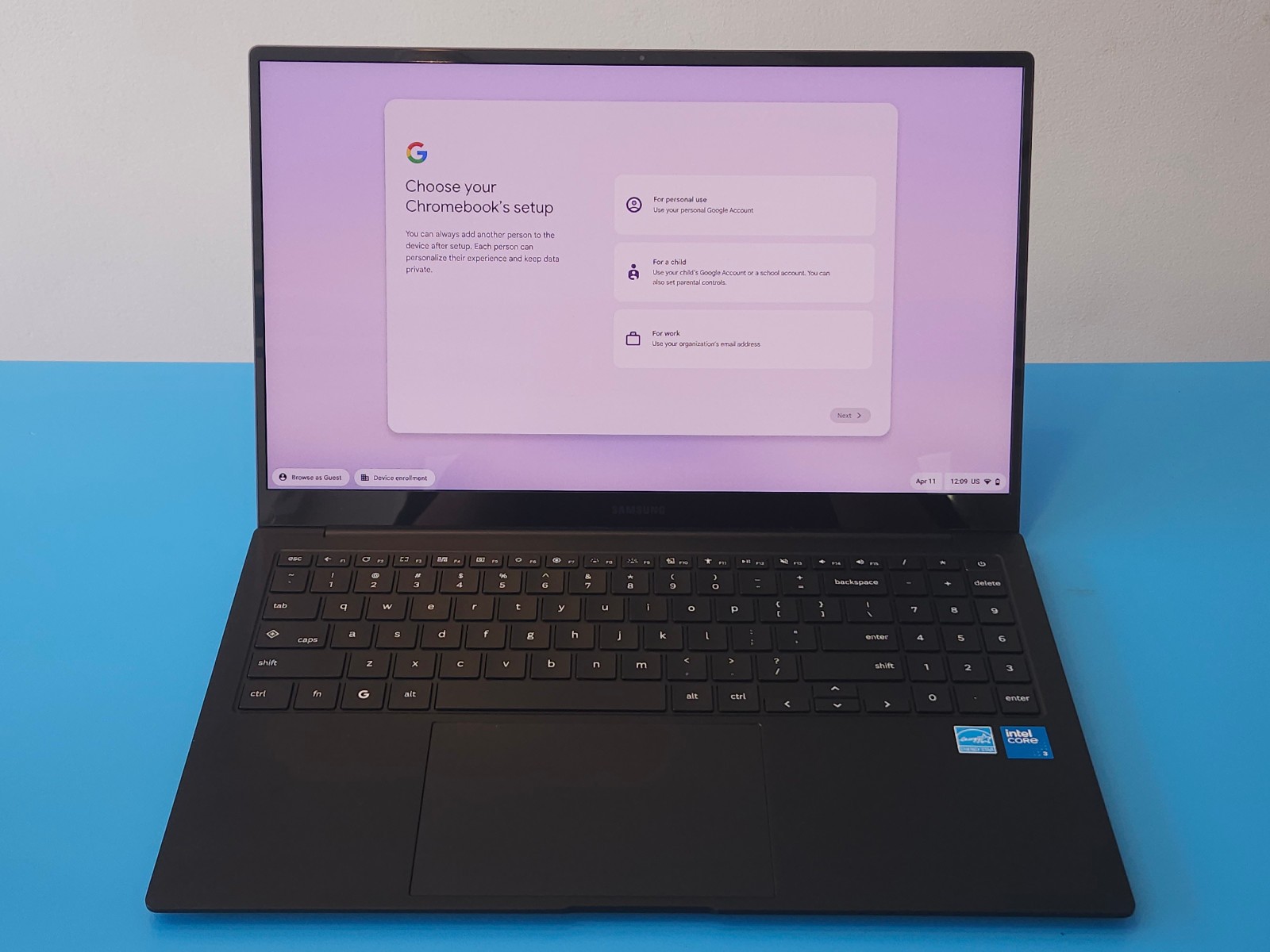 Samsung Chromebook Plus XE550XGA 15.6″ AMOLED Intel Core 3 8GB RAM 256GB SSD